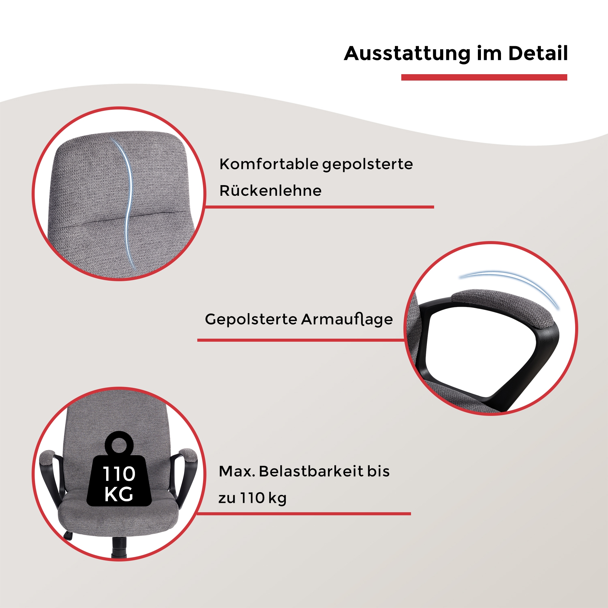 Duo Collection Chefsessel »Merlin« () Schreibtischstuhl, mit gepolsterten Armlehnen
