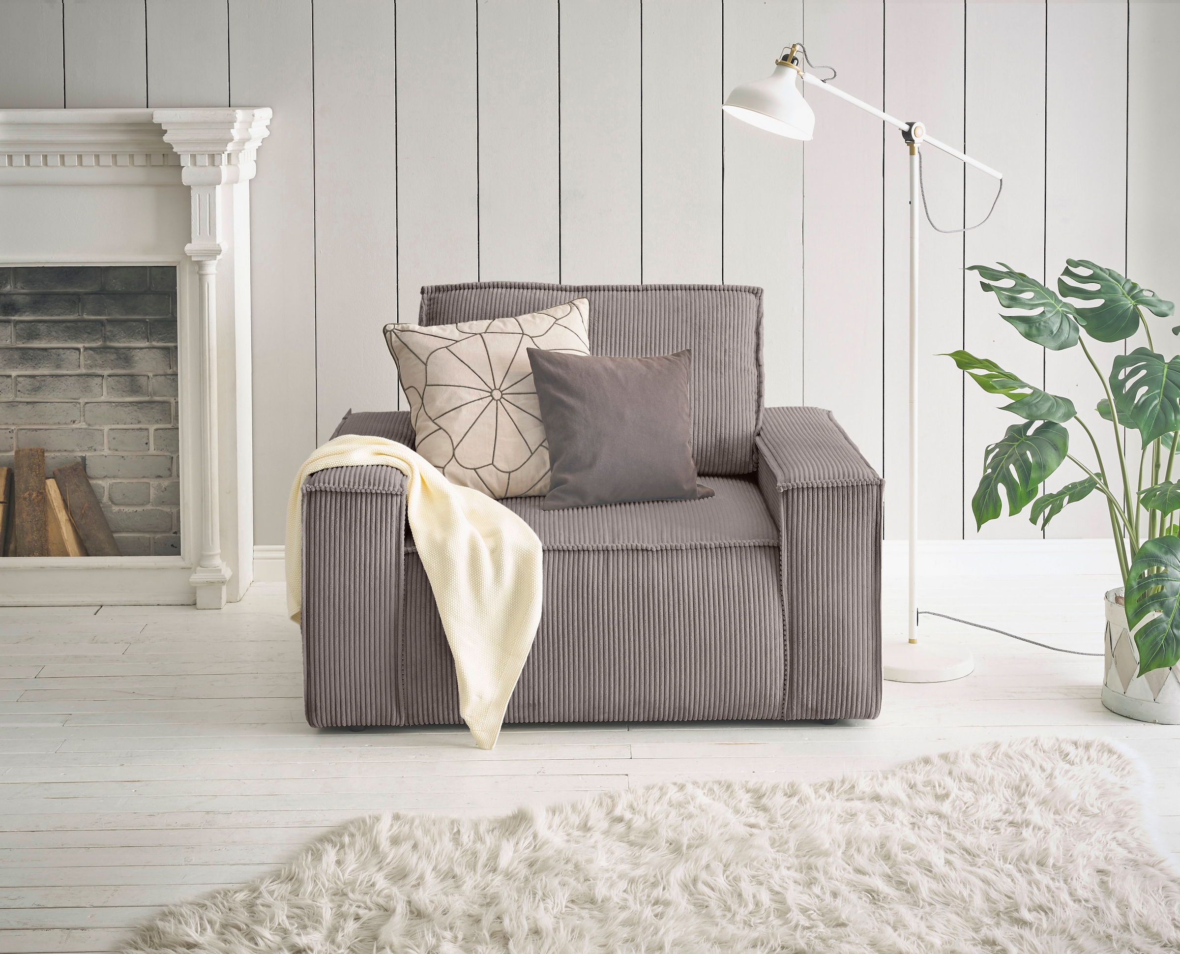 Home affaire Fauteuil »SHERWOOD, Love-Seat in 3 Stoffarten verfügbar« passend zur Polster-Serie SHERWOOD