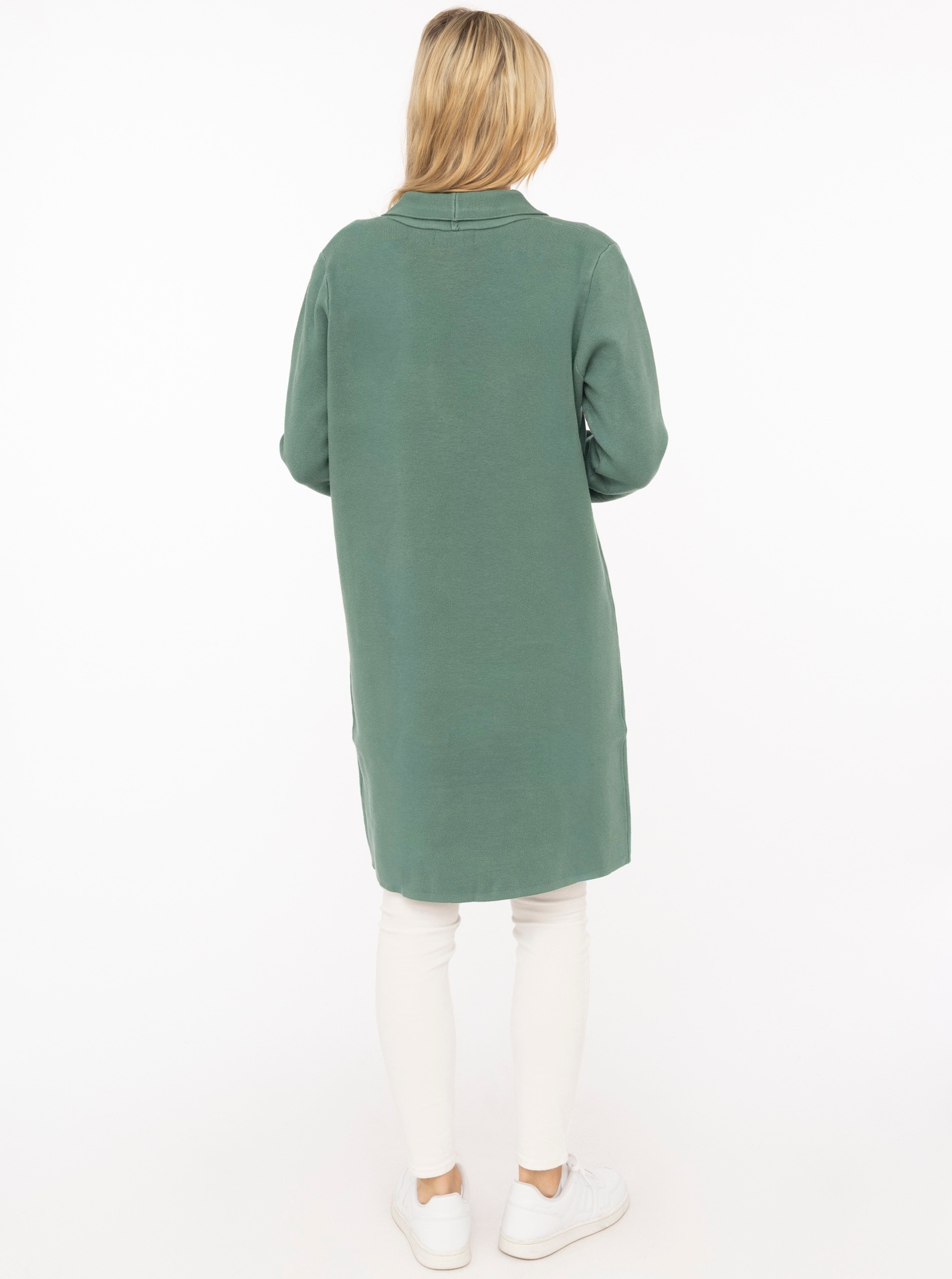 Zwillingsherz Cardigan »"Jessi"« avec col, manches longues, poches plaquées, sans fermeture, longueur genou