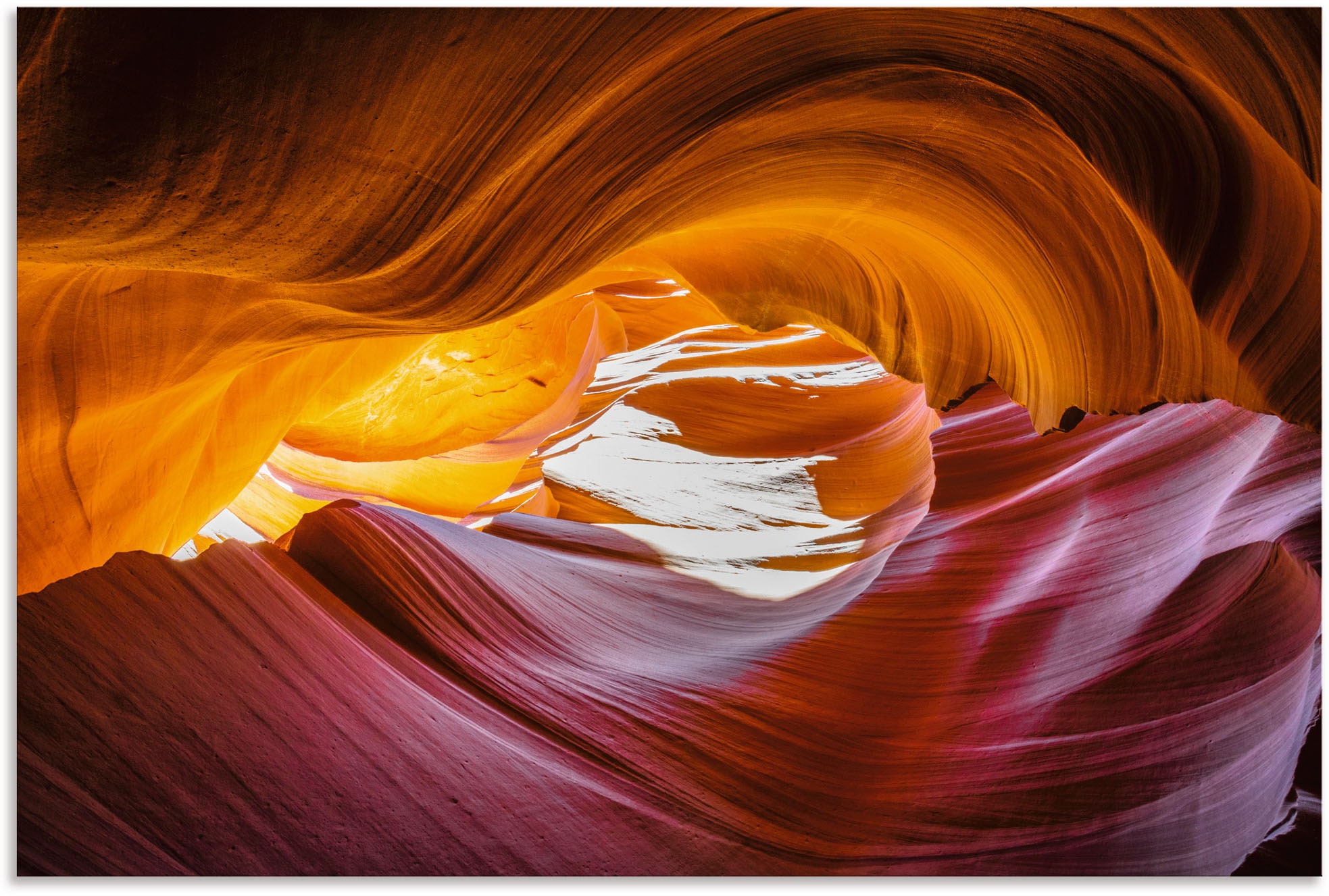 Image of Artland Alu-Dibond-Druck "Antelope Canyon in den USA" Felsen 1 Stk. tlg. für Innen- und Aussenbereich geeignet, Outdoorbild