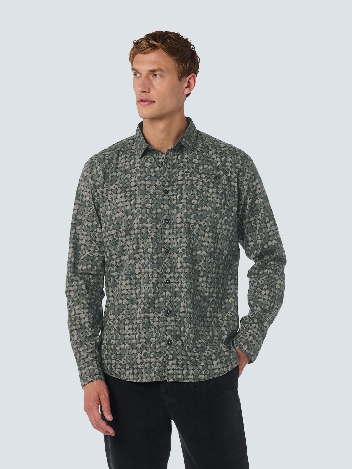 Image of NO EXCESS Langarmhemd mit All-Over Print