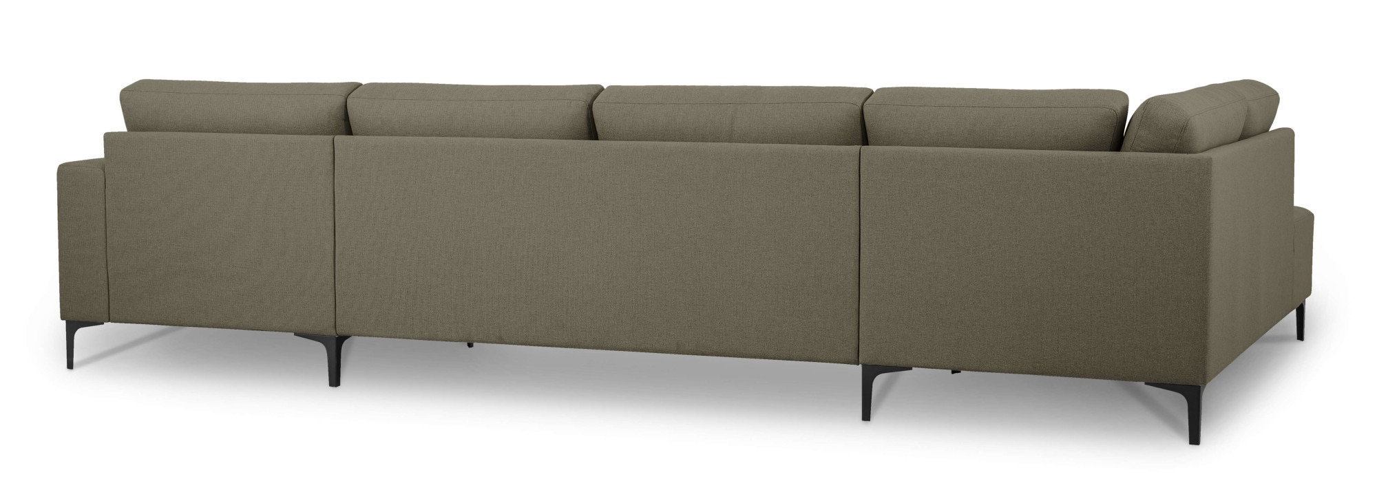 Home affaire Wohnlandschaft »Tournon U-Form, XXL Sofa, Breite 333 cm, Webstoff, Chenille«, Designsofa im nordischen Stil, Wellenunterfederung, Metallfüsse