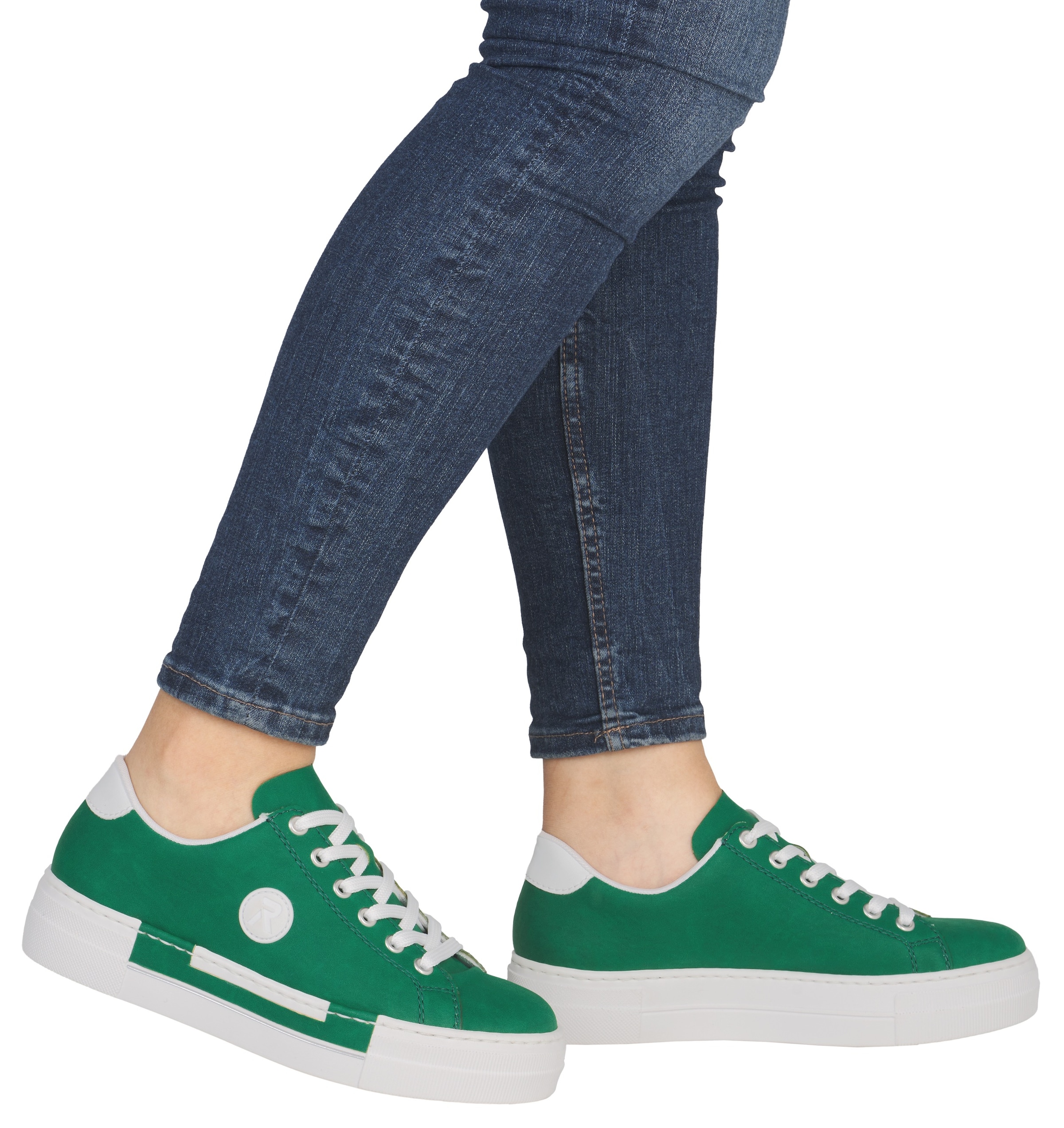 Rieker Sneakers  , Freizeitschuh, Halbschuh, Schnürschuh mit Plateausohle