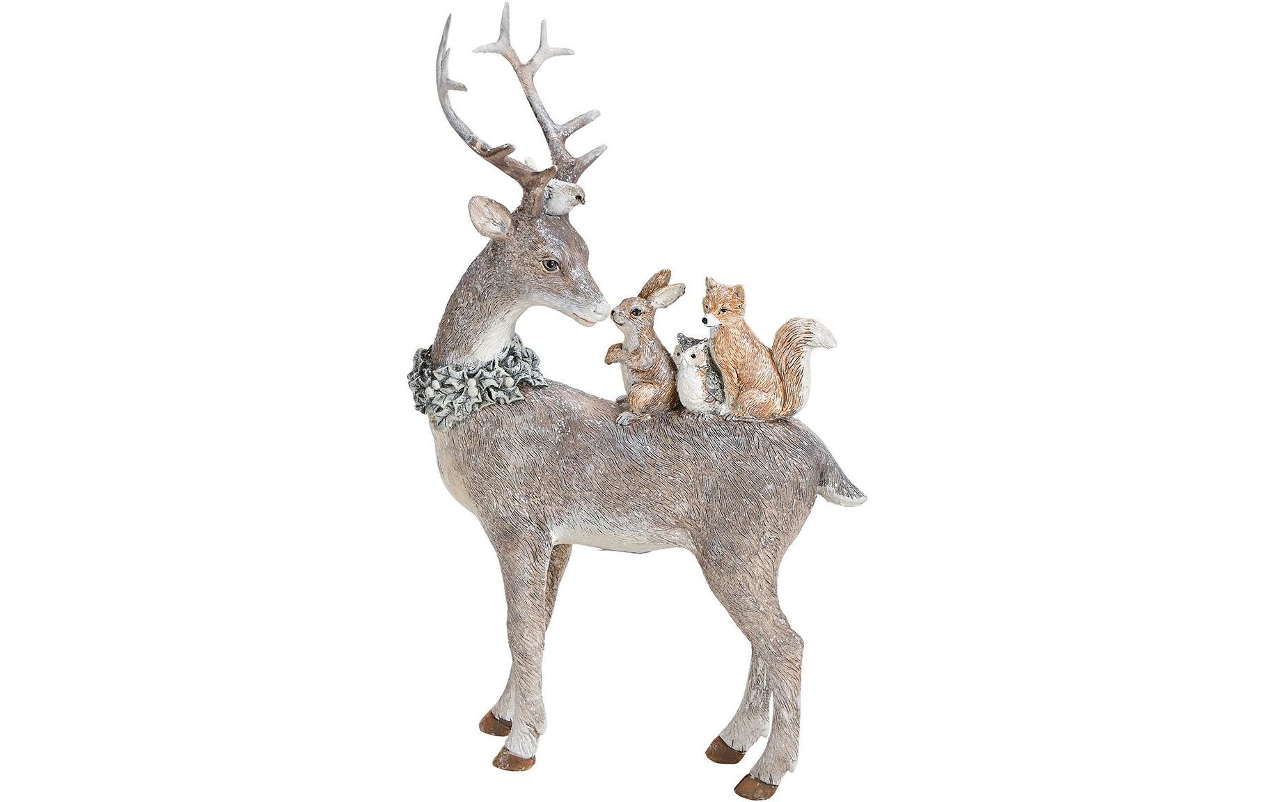 Image of G.Wurm Weihnachtsfigur "G. Wurm Weihnachtsfigur Hirsch mit Tieren"