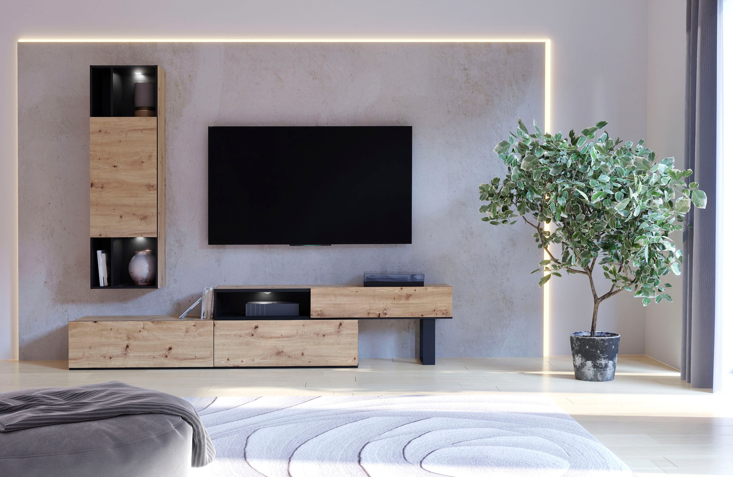 FORTE Luminaire d'agencement à LED »Kaelon« 1 cuis blanc neutre