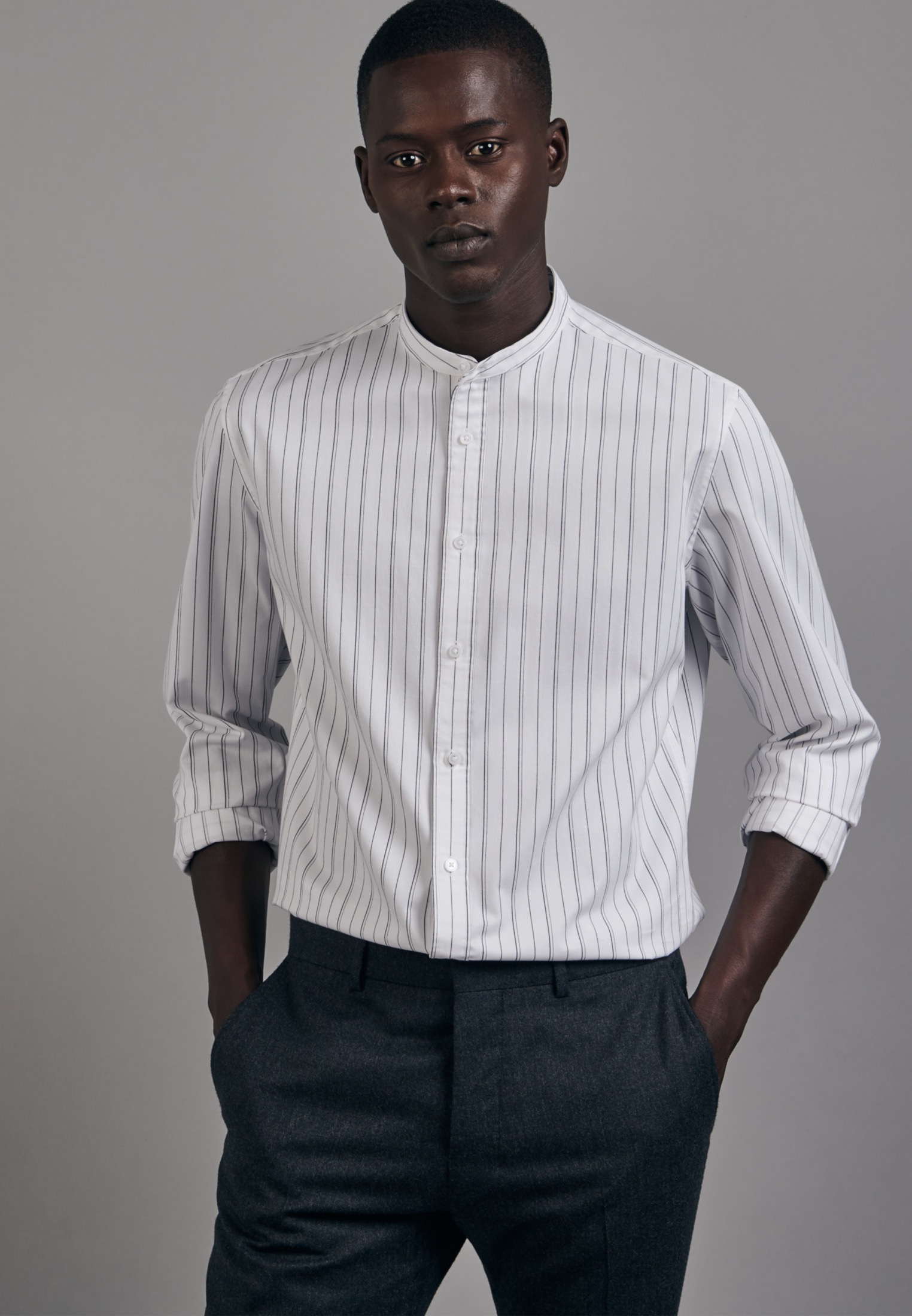 Image of seidensticker Businesshemd »Shaped«, Shaped Langarm Stehkragen Streifen bei Ackermann Versand Schweiz