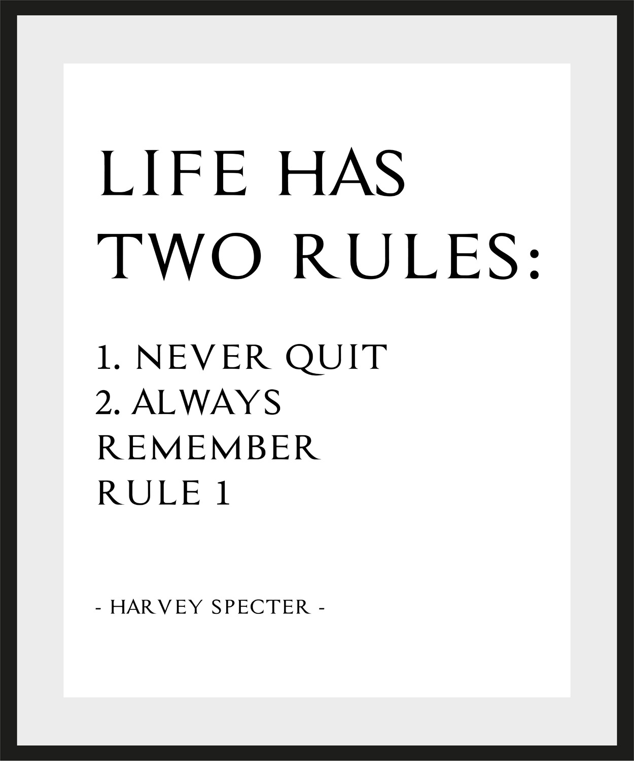 queence Bild »Never Quit« Filmszene | Humor | Motivationsbilder | Schriftzug | Sprüche & Texte