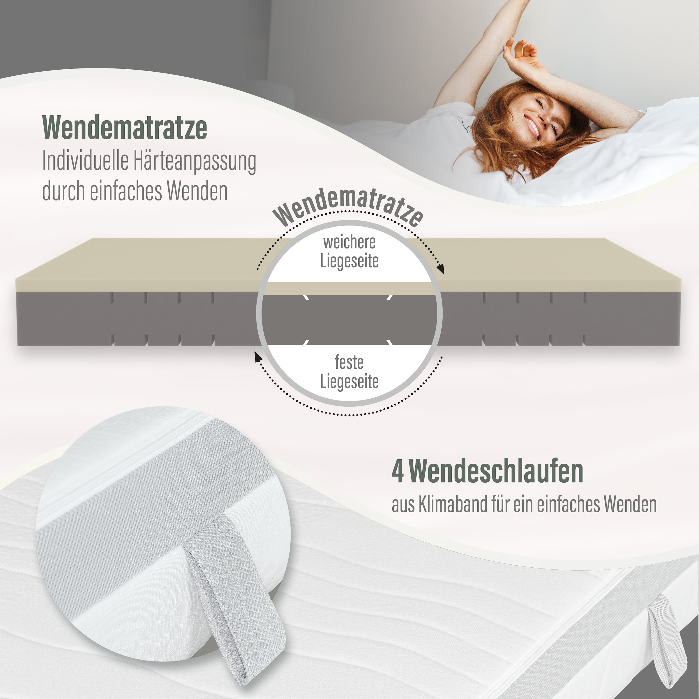 Beco Hybridschaum-Matratze »Feel Like Latex ONE KS - GOLD, Matratze 90x200 cm, 140x200 cm und mehr« 21 cm hoch 1 Stk. tlg. Ergonomischer Hybridschaum mit komfortabler Feel Like Latex Auflage