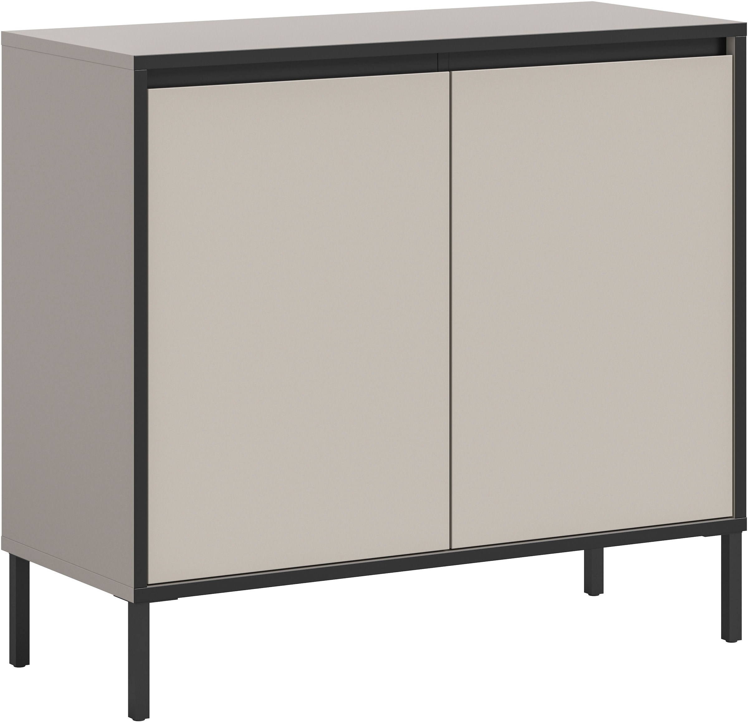 Image of Home affaire Kommode "NORT, Höhe: 92 cm, mit Metall Stabfuss, 2 Türen, 2 Einlegeböden" Anrichte, Sideboard, Schrank, Board, Highboard