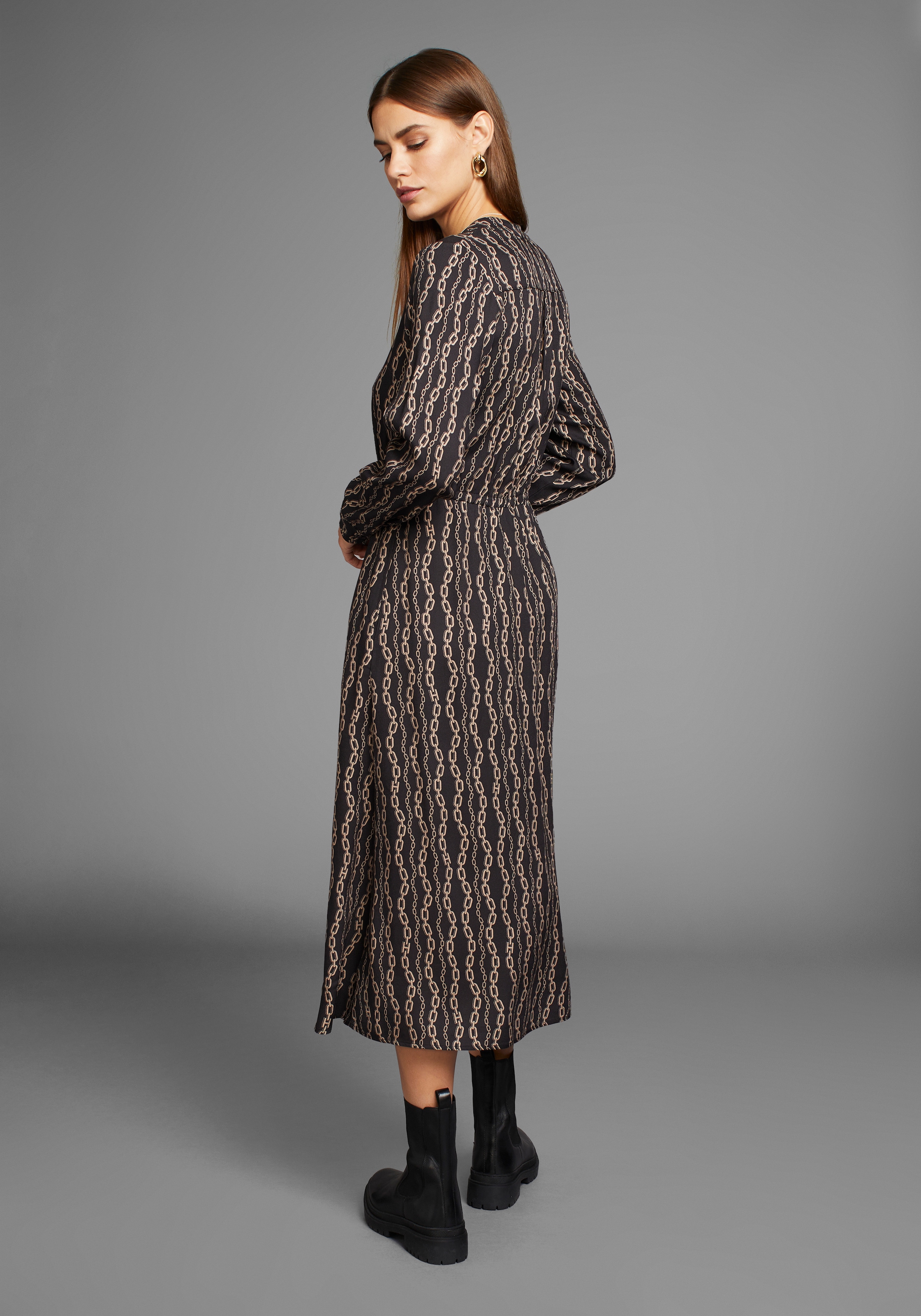 HECHTER PARIS Midikleid, mit modischem Allover-Print
