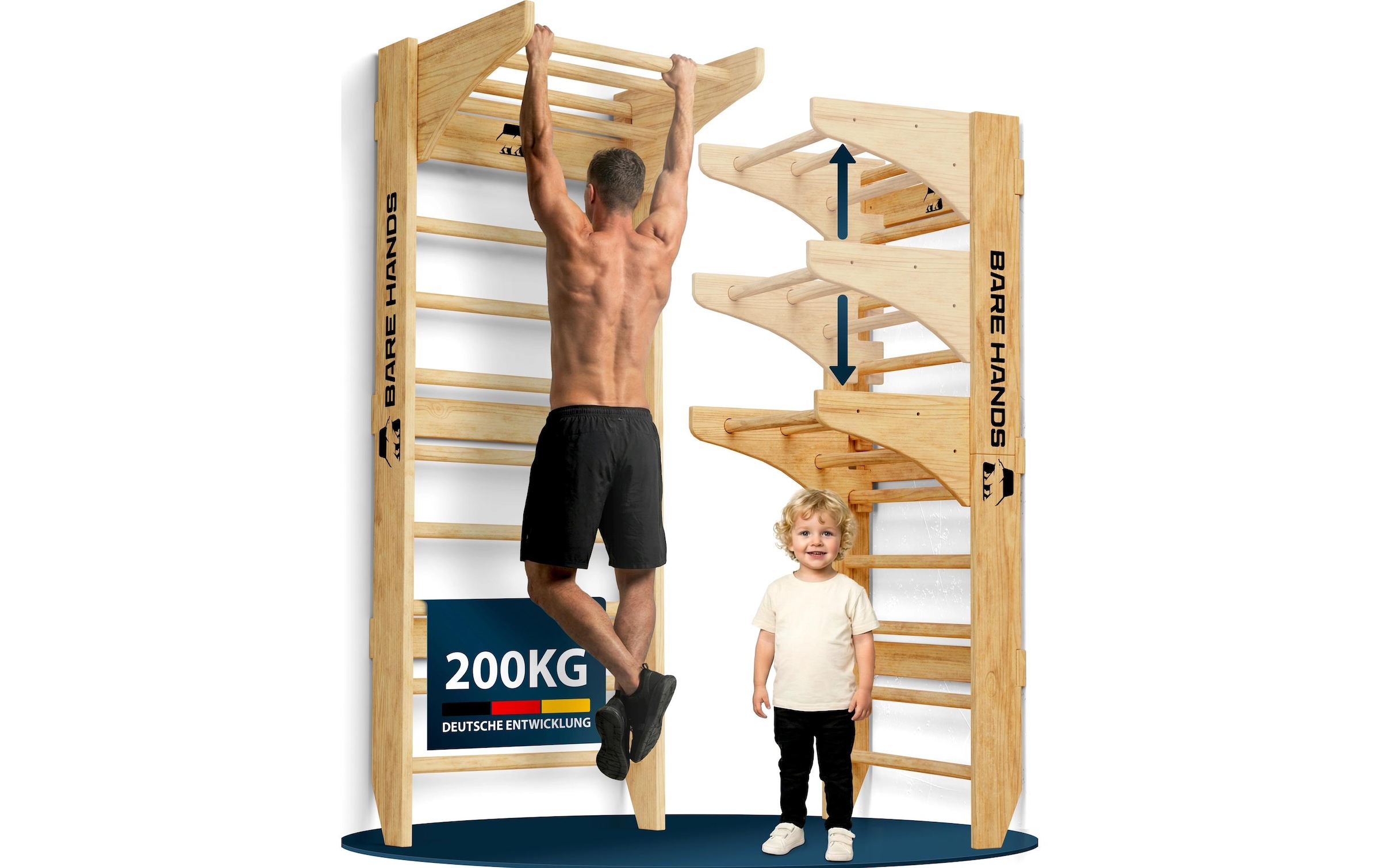   Klettergerüst »Bare Hands Bare Hands Sprossenwand 200 kg«