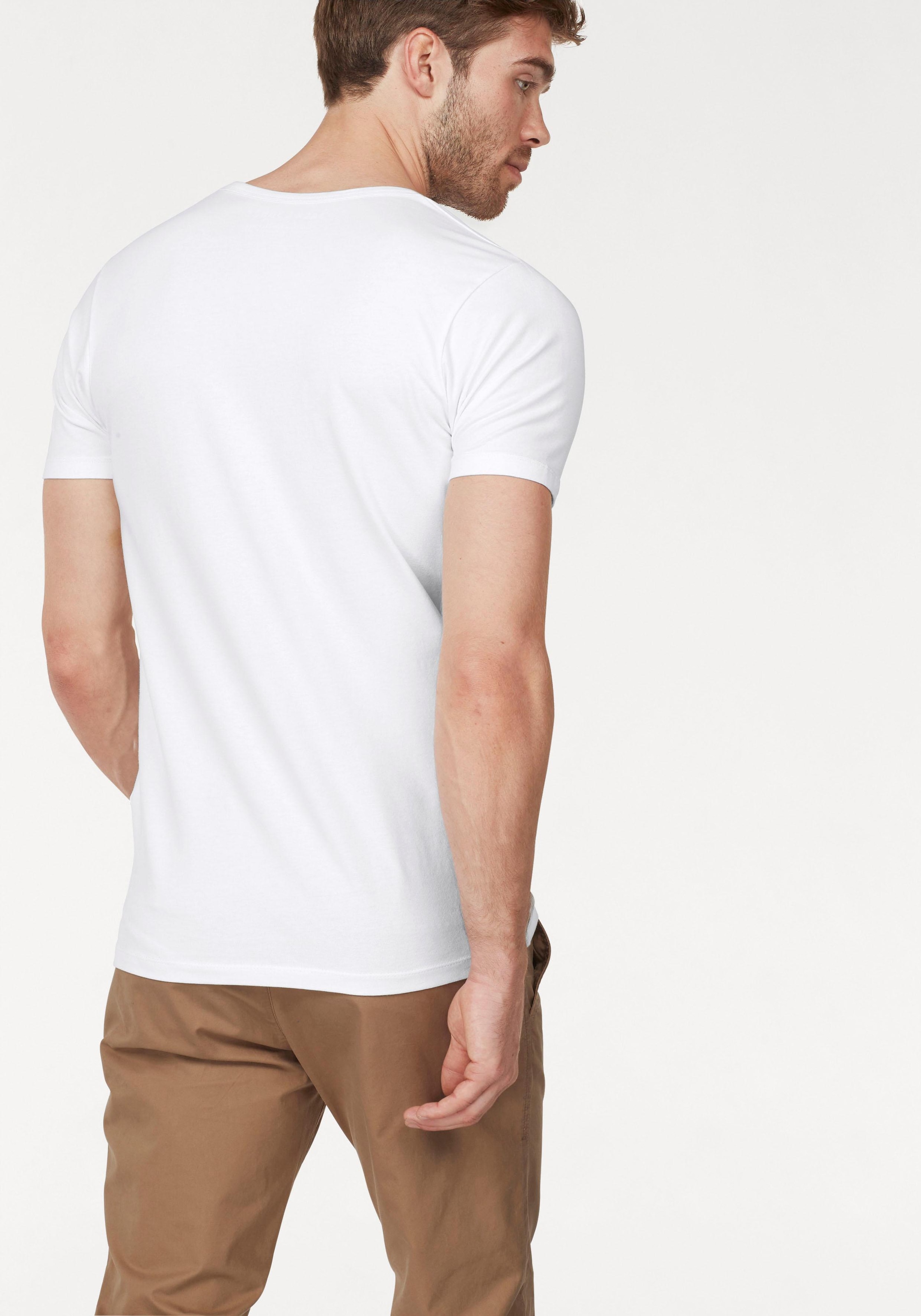 Jack & Jones T-Shirt »SLIM- FIT BASIC TEE V-NECK«, mit V-Ausschnitt