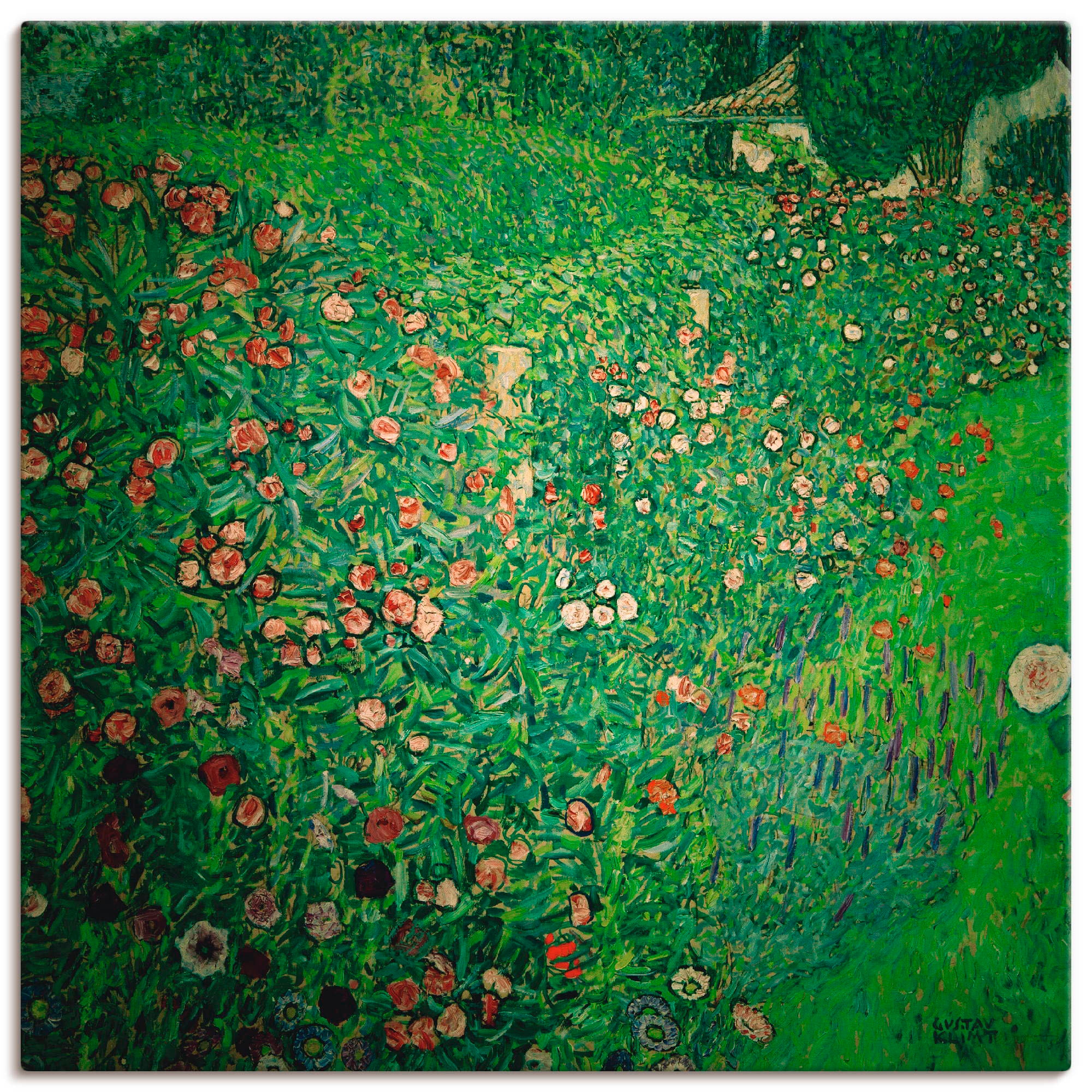 Image of Artland Leinwandbild "Italienische Gartenlandschaft" Garten 1 Stk. tlg. auf Holzrahmen gespannt