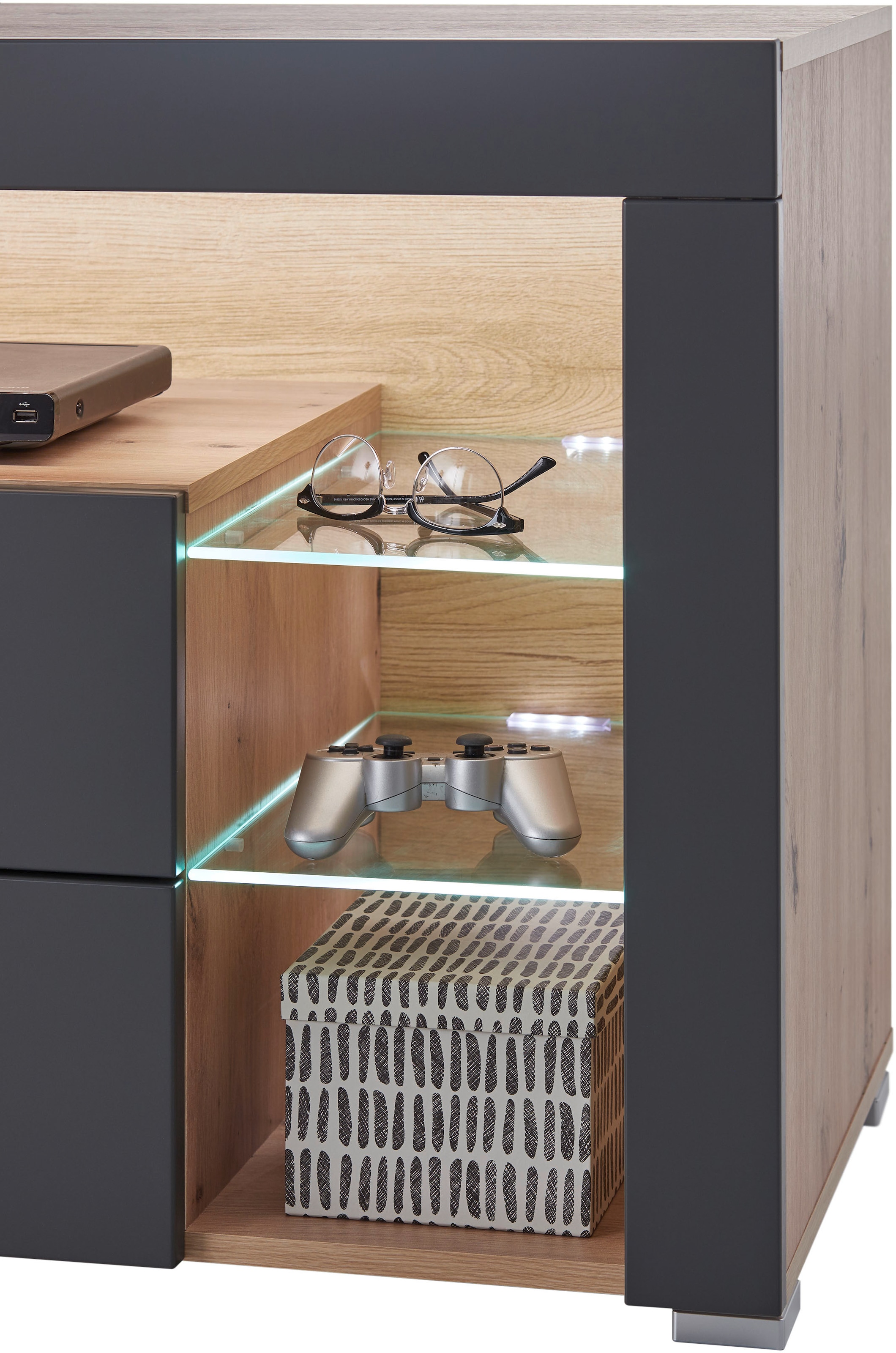 Stolkom Meuble TV »Goal« 4 Schubkästen, 6 offenen Fächern, Stellmass 179/66/44 cm