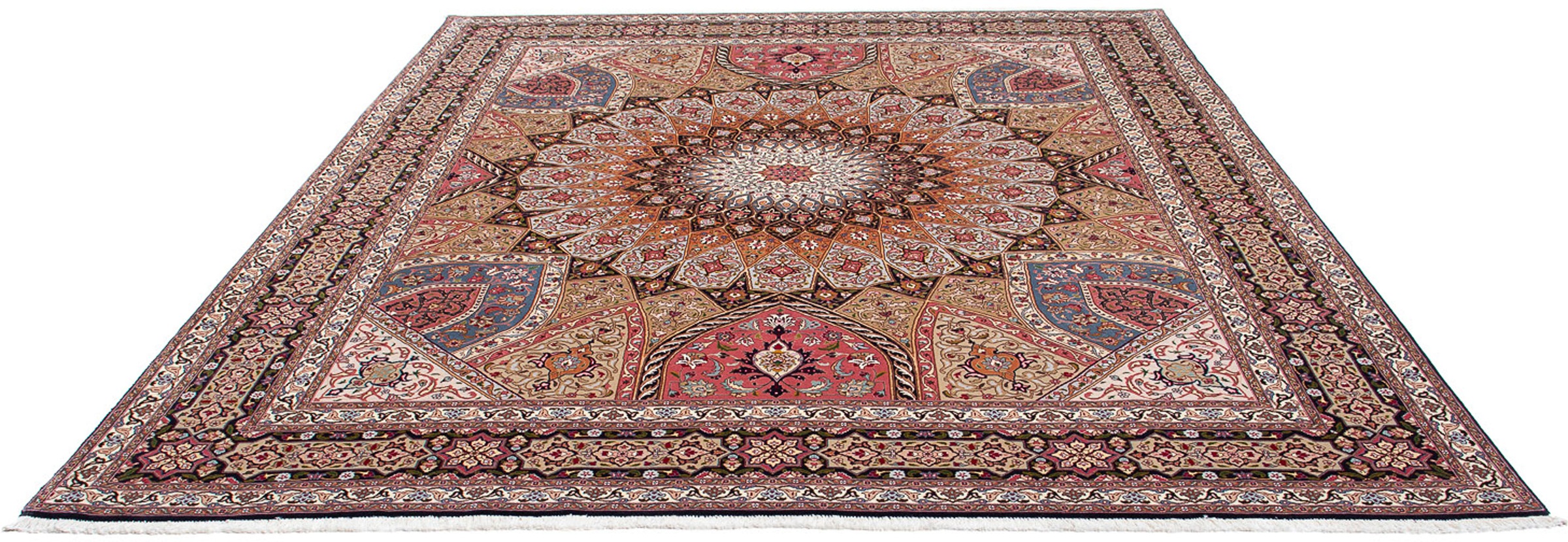 Image of morgenland Orientteppich »Perser - Täbriz - Royal - 302 x 254 cm - mehrfarbig«, rechteckig, 7 mm Höhe, Wohnzimmer, Handgeknüpft, Einzelstück mit Zertifikat bei Ackermann Versand Schweiz