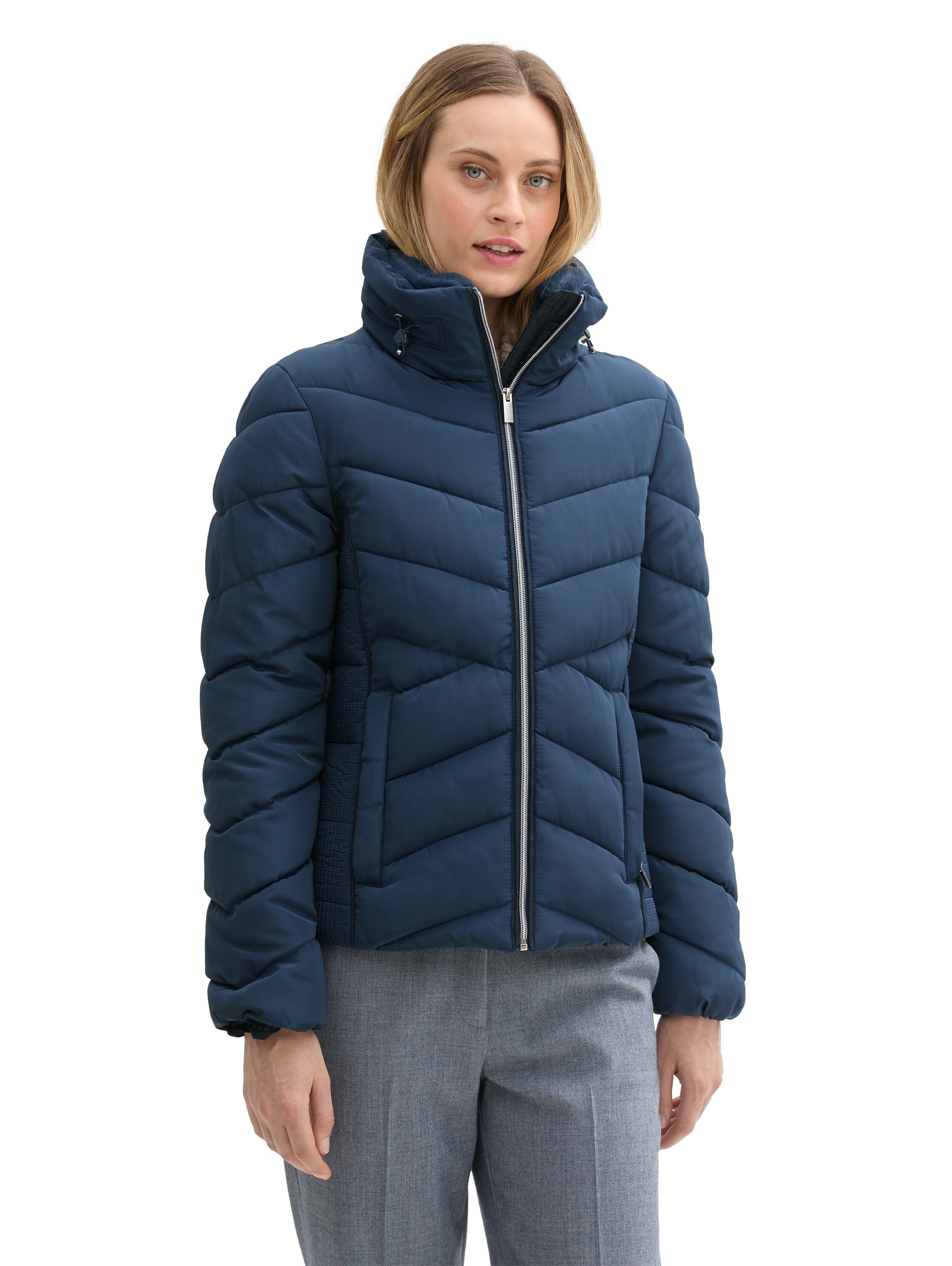Image of TOM TAILOR Steppjacke ohne Kapuze mit Stehkragen und Reissverschluss