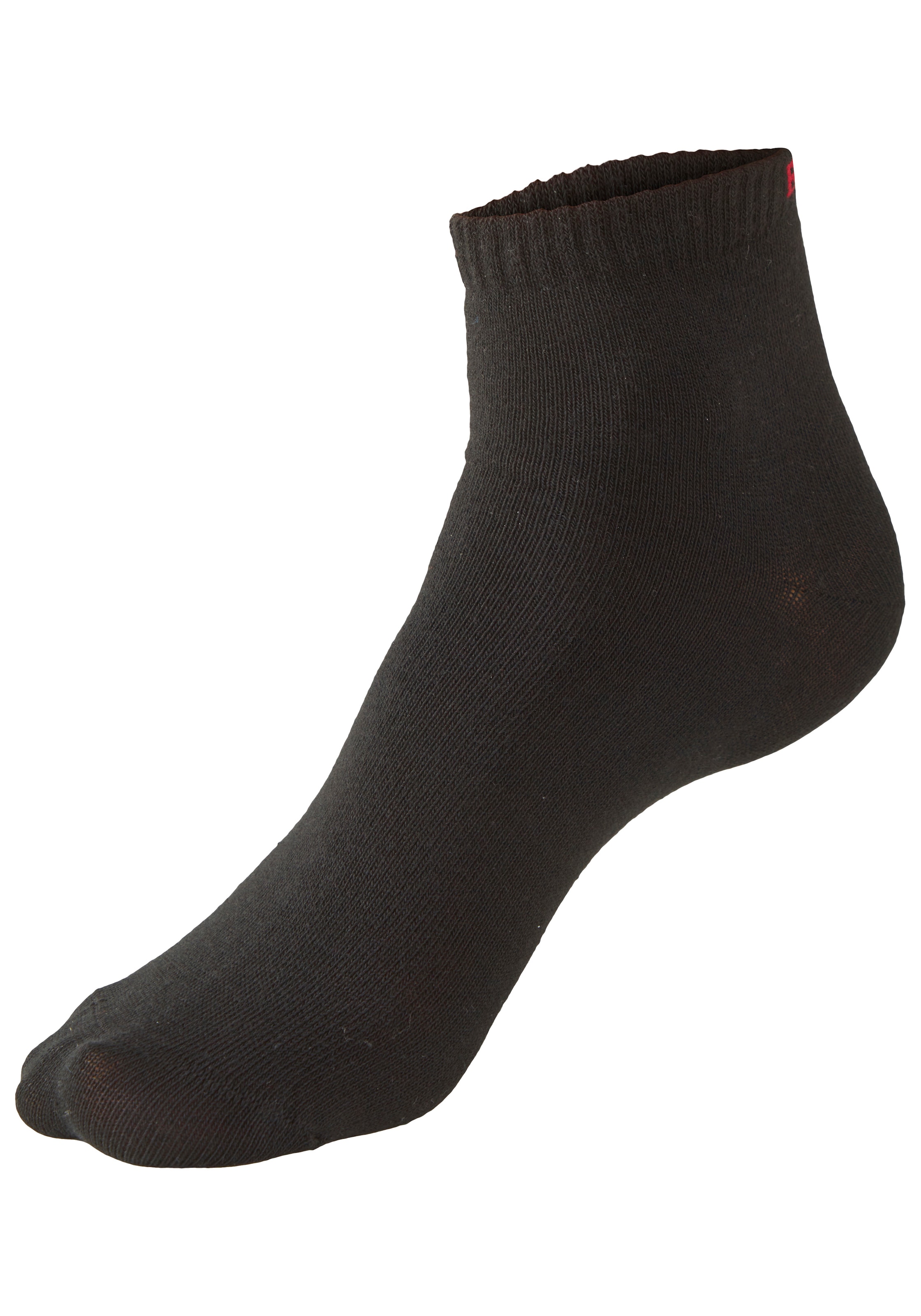 Bench. Chaussettes courtes »für Damen und Herren in Baumwollmischung, für Sport und Freizeit« Paquet, 6 Couple tlg. avec inscription logo classique, sans éponge,