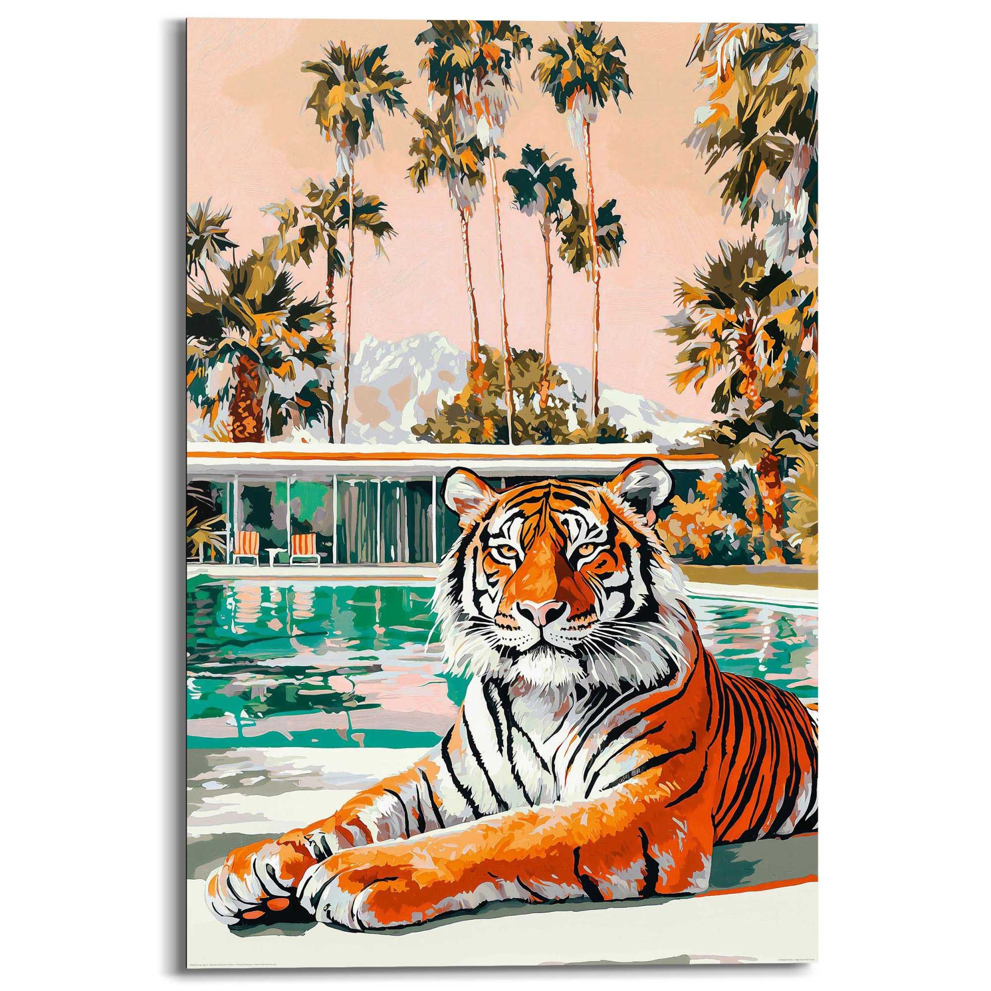 Image of Reinders Deco-Panel "Gemalter Tiger" Hobbyraum - Mehrfarbig - MDF - Tiere - 60x90 cm