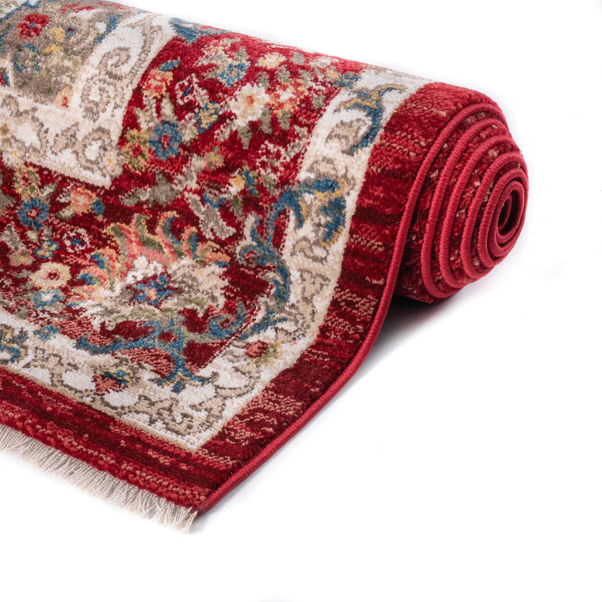 GOODproduct Tapis »Molvio, mit & ohne Fransen« Rectangulaire 18 mm Höhe Orient-Optik, Vintage Design, weich, Wohnzimmer, Schlafzimmer