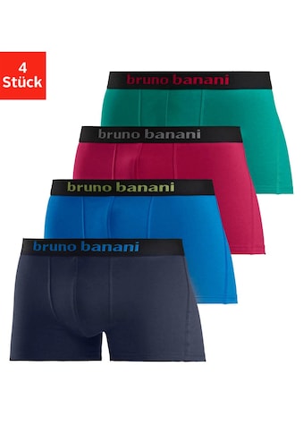 Bruno Banani Boxer, (Packung, 4er-Pack), mit farbigen Marken-Schriftzug am Bündchen kaufen