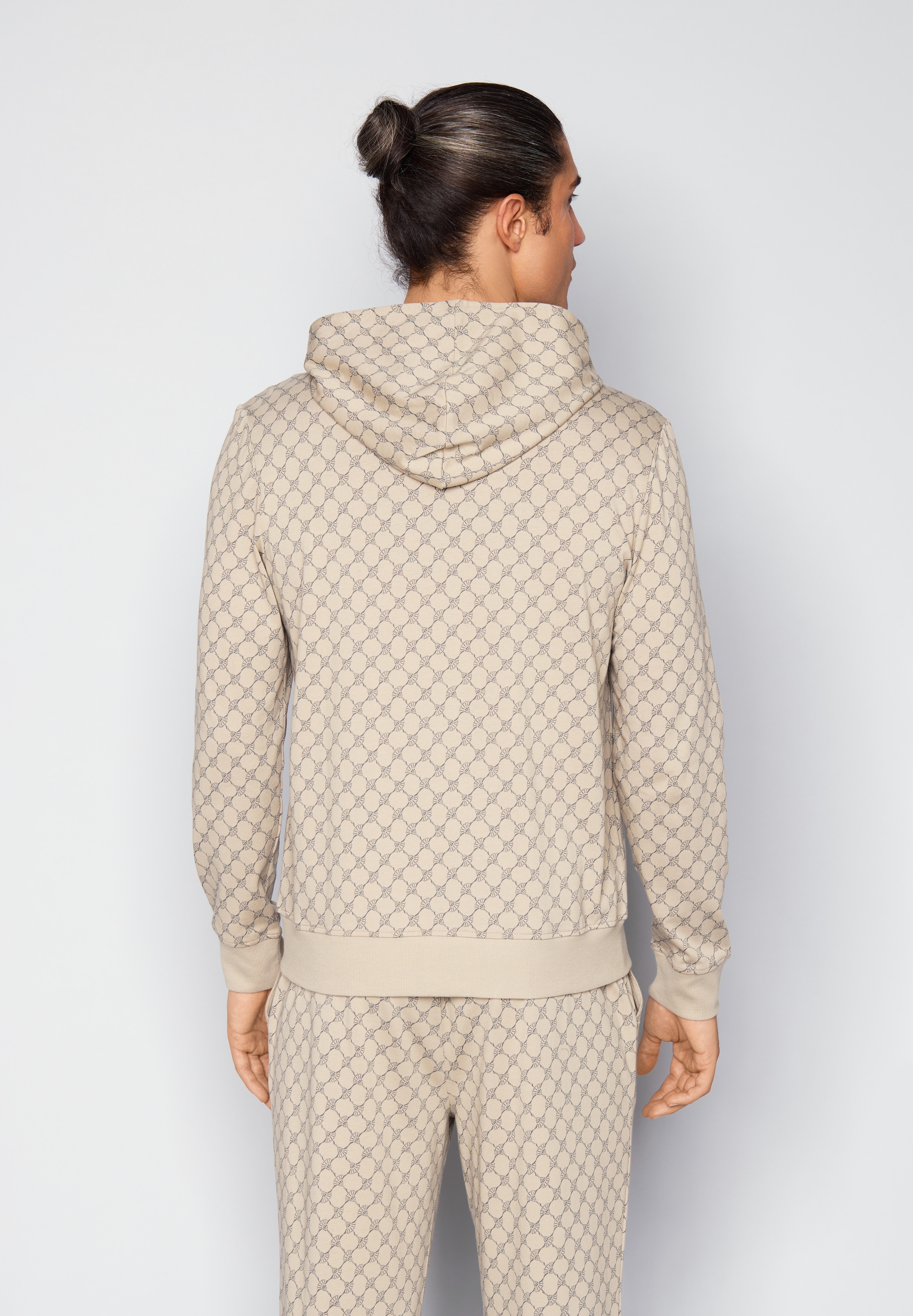 JOOP! Veste sweat mit Cornflower-Print allover und Kapuze