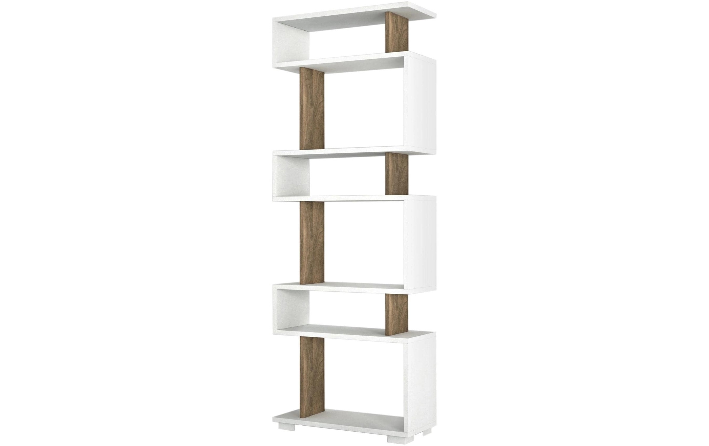 Image of WOODY FASHION Regal "Blok 60 x 165 x 45065 cm, Nature/Weiss"