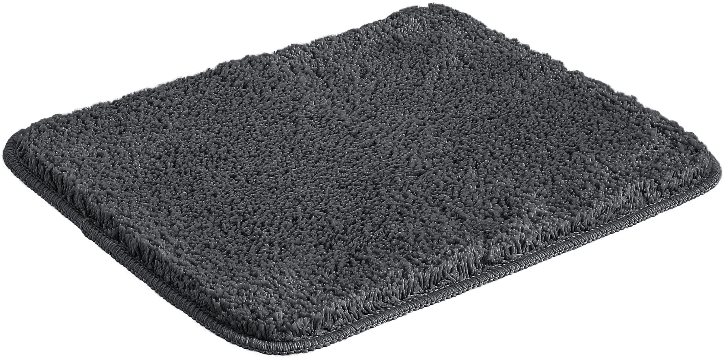 my home Badematte »Inga, Badezimmer Teppich, Badvorleger«, rutschhemmend beschichtet, schnell trocknend-strapazierfähig-fussbodenheizungsgeeignet, Badteppich, unifarben, weich, als halbrund und rechteckig erhältlich