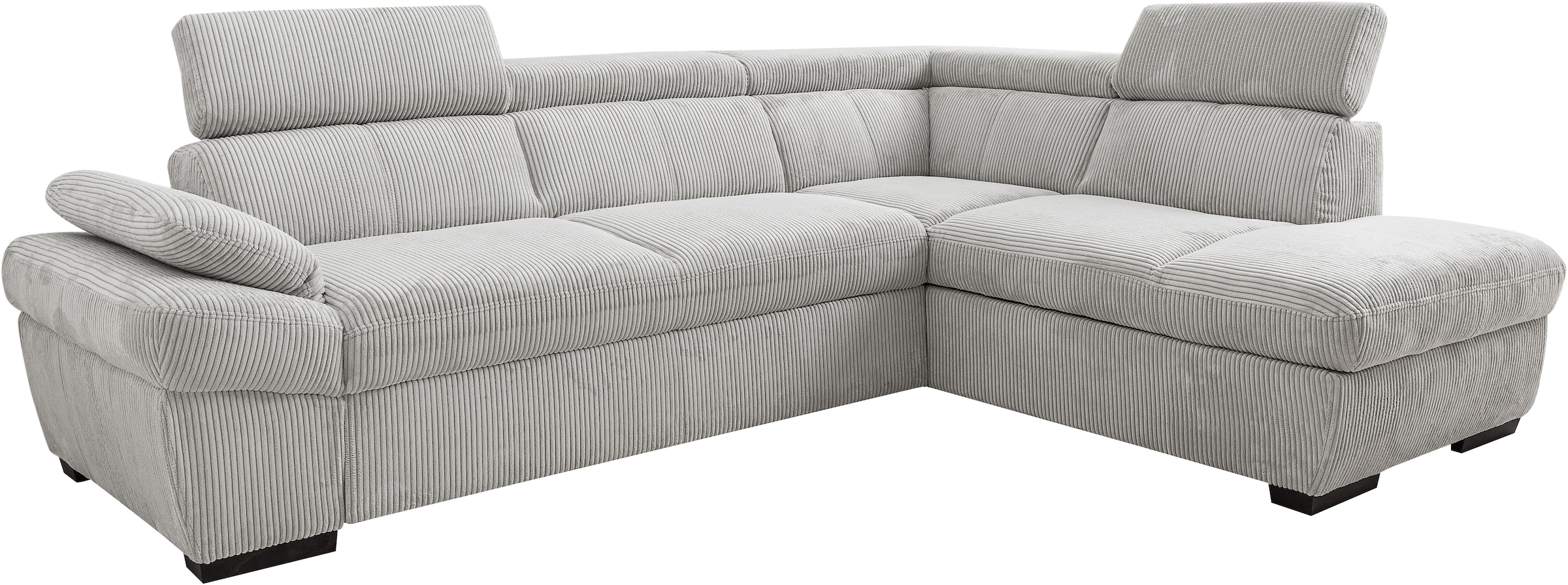 exxpo - sofa fashion Canapé d'angle avec réglage tête et accoudoirs, option fonction lit