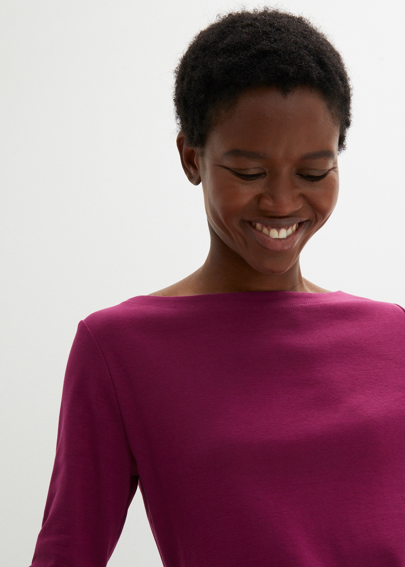 bonprix T-shirt à manches longues mit 3/4-Arm und U-Boot-Ausschnitt