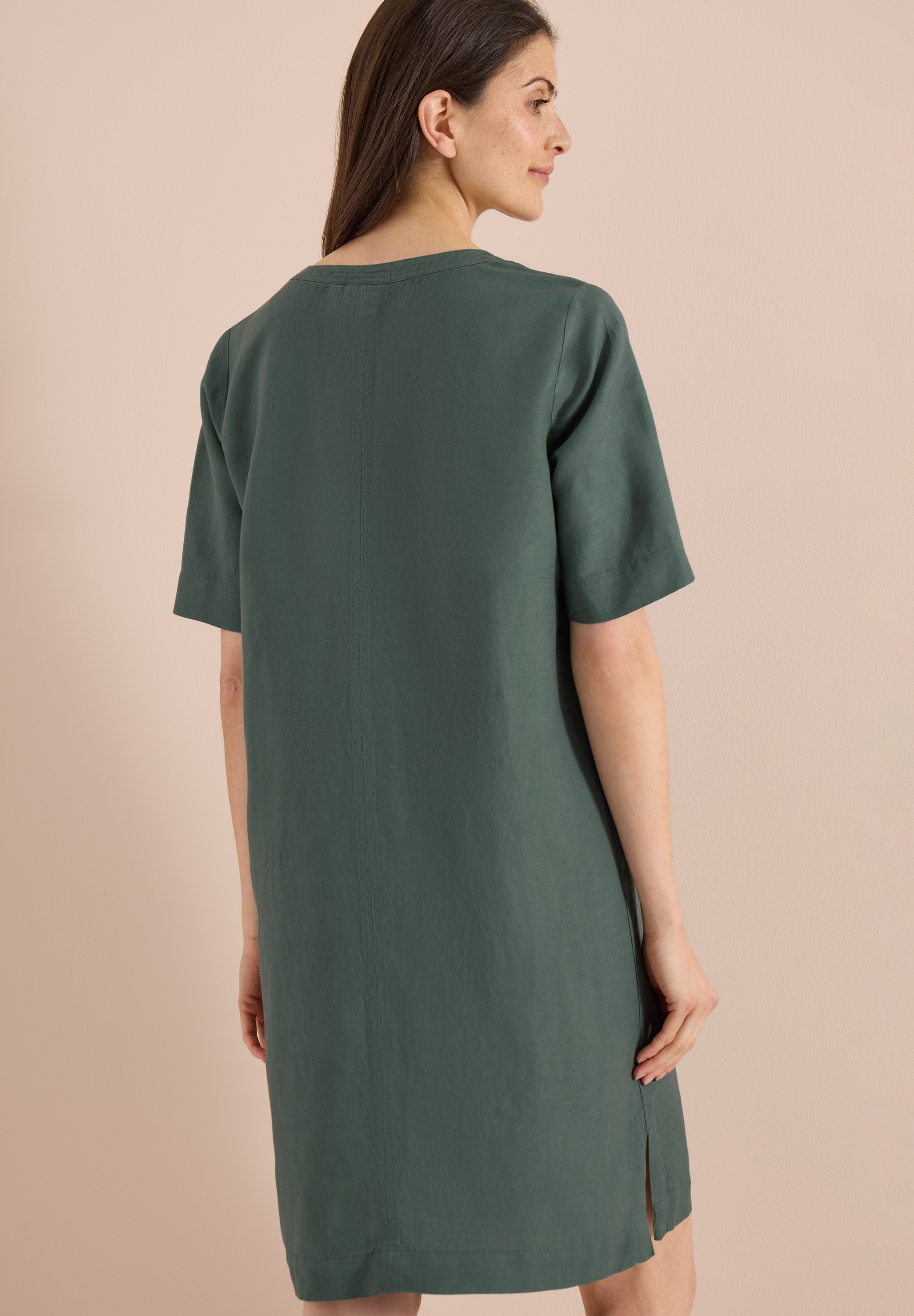 Cecil Midikleid Ohne Taschen Sommerkleid aus Leinenmix