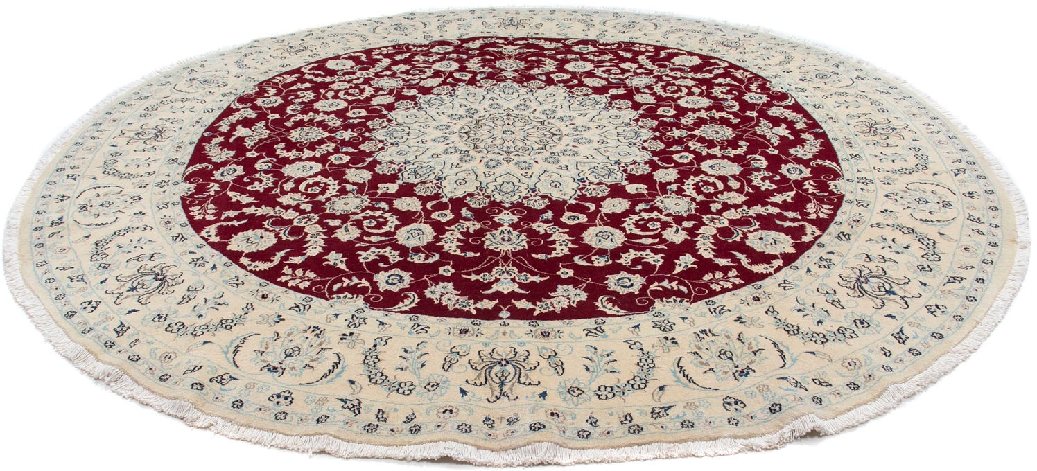 Image of morgenland Wollteppich »Nain - 9la Blumenmuster Blu scuro 85 x 55 cm«, rechteckig, 0,6 mm Höhe, Handgeknüpft bei Ackermann Versand Schweiz