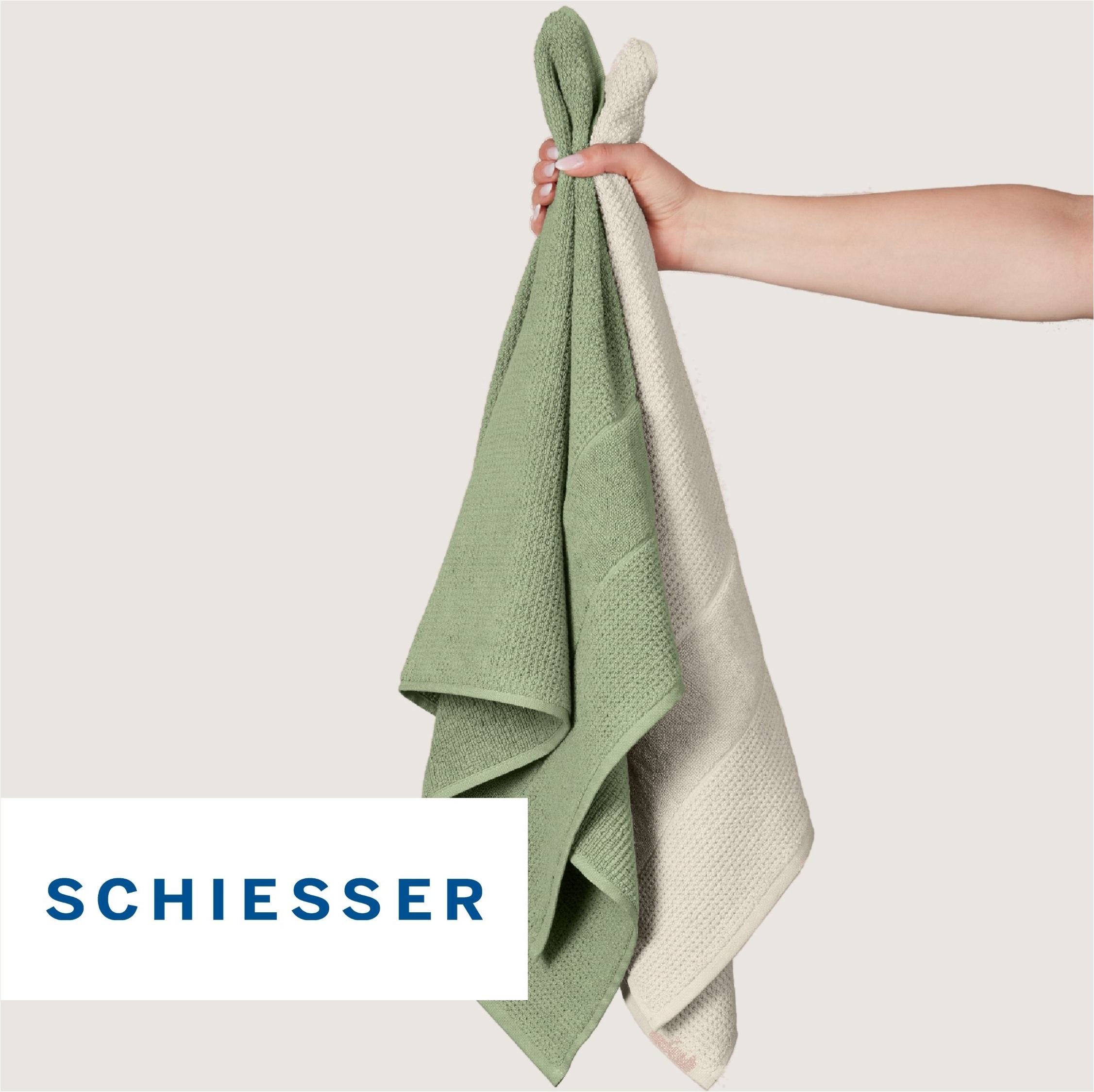 Schiesser Handtücher »Turin aus 100% Baumwolle in dezenter Reiskornoptik« OEKO-TEX® MADE IN GREEN