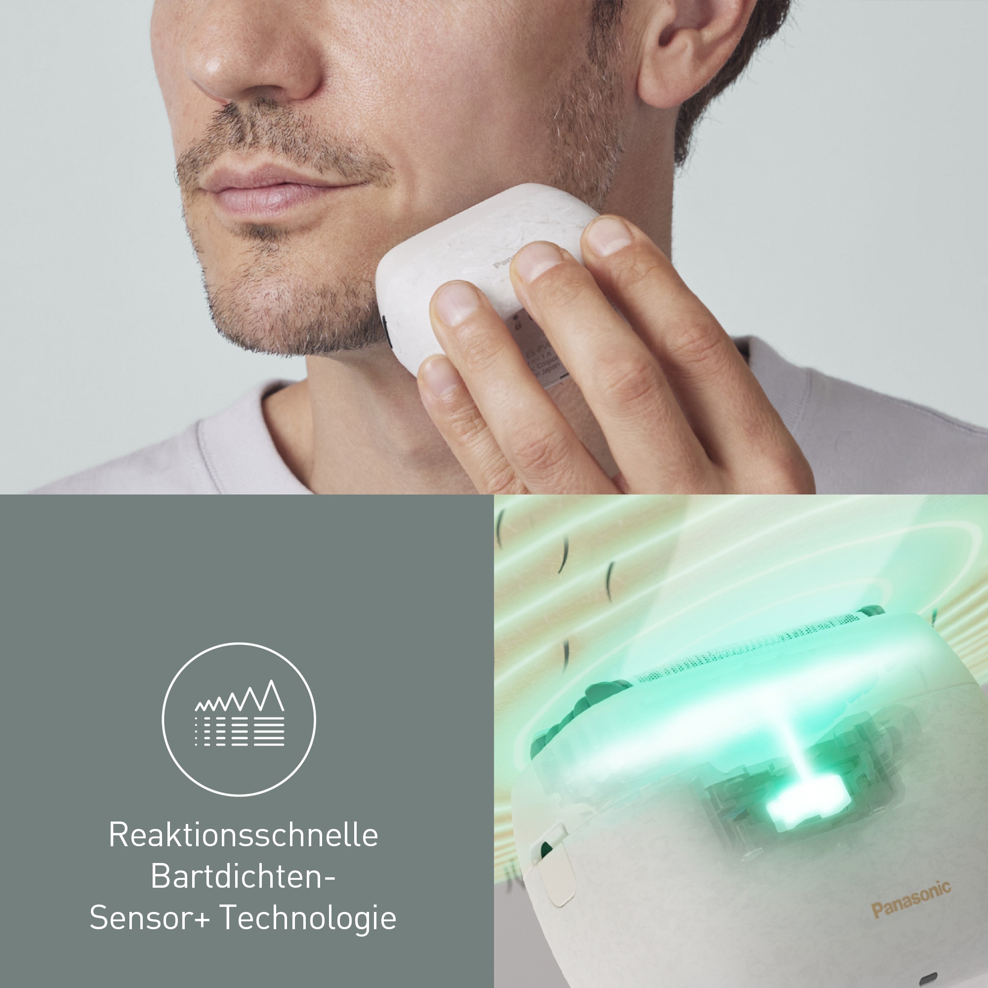Panasonic Rasoirs électriques »ES-PV6B-W803« Kompakt, 5 Edelstahlklingen, USB-Laden (Typ-C), Bartdichten-Sensor+