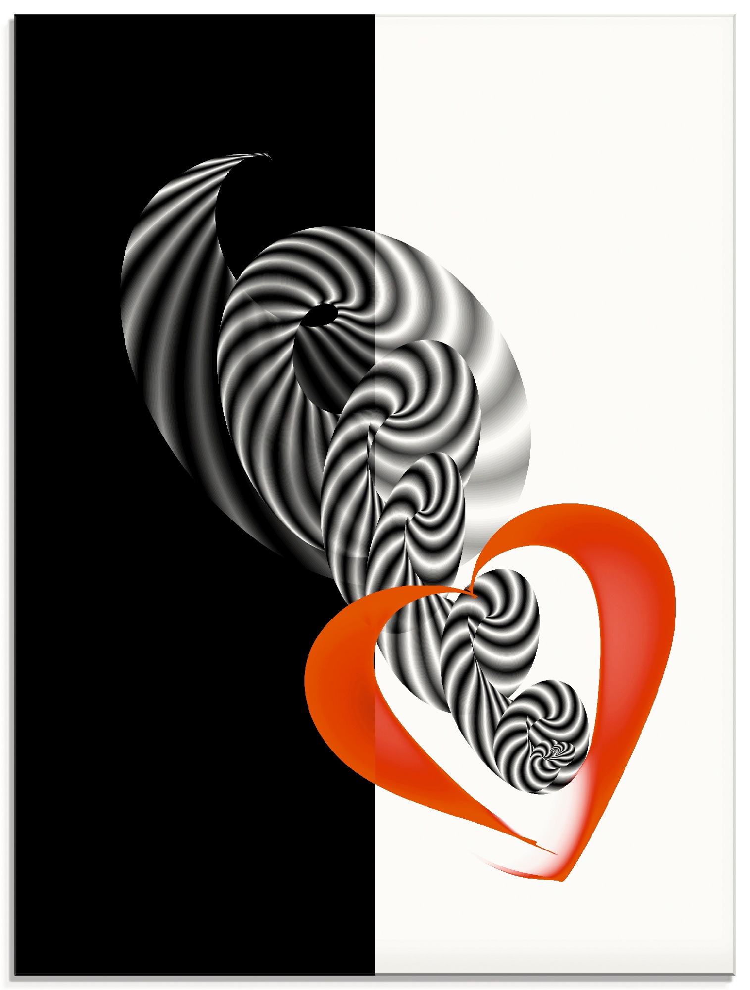 Image of Artland Glasbild »In der Mitte des Herzens«, Gegenstandslos, (1 St.) bei Ackermann Versand Schweiz