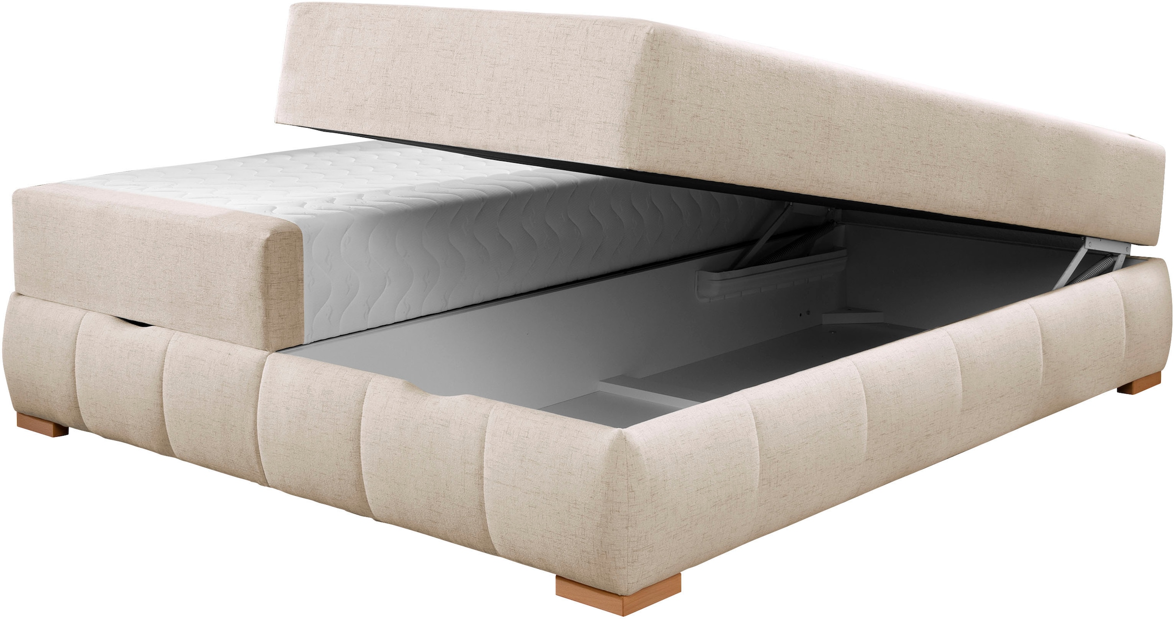 GOODproduct Lit de boxe »Wehma inkl. Bettkasten und Topper, auch in Überlänge erhältlich« in H2, H3 & H4 wählbar, inklusive Topper