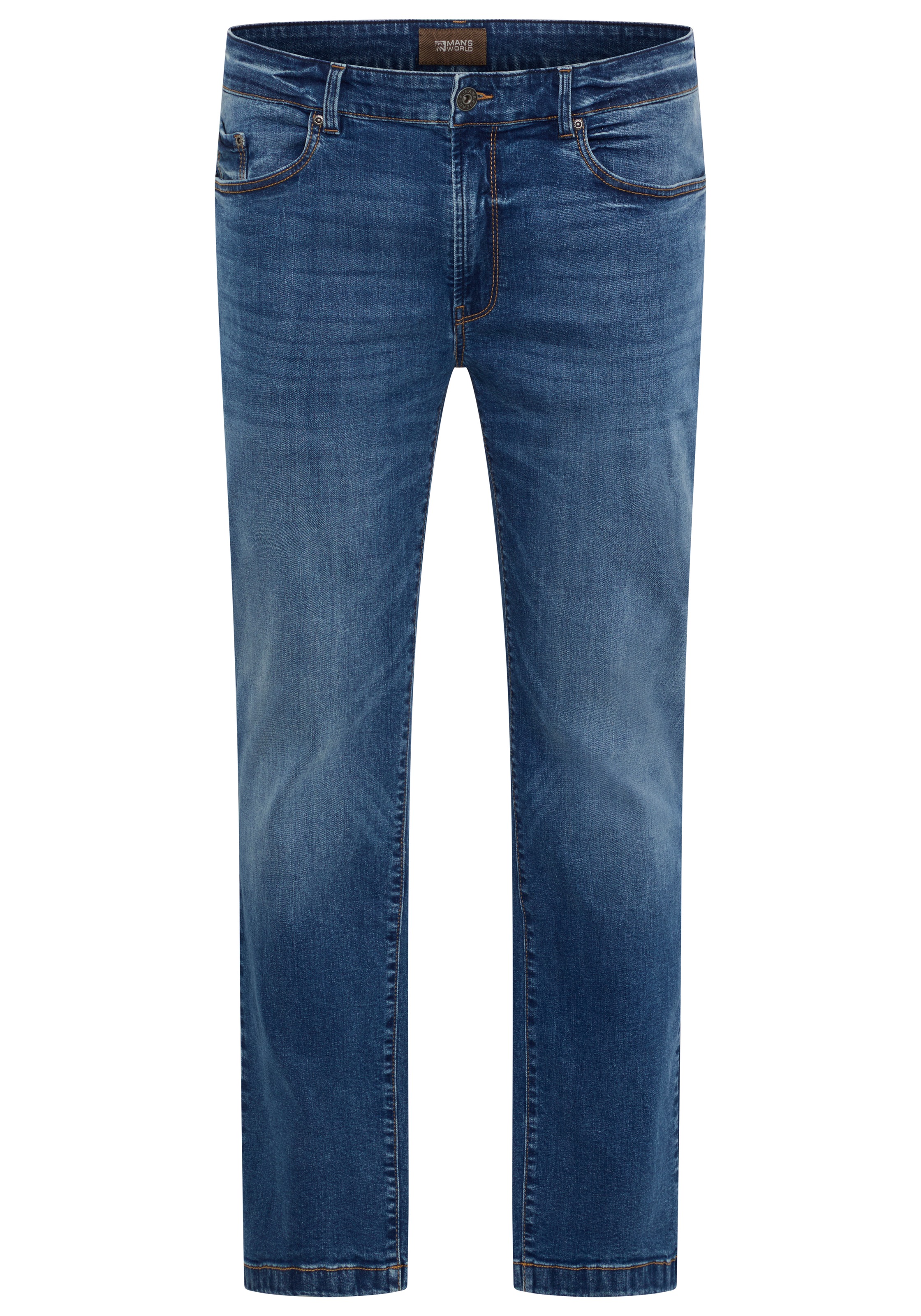 Man's World Plus Gerade Jeans »Grosse Grössen, straight fit« mit Knopf- und Reissverschluss, Straight-Fit, gerader Beinverlauf