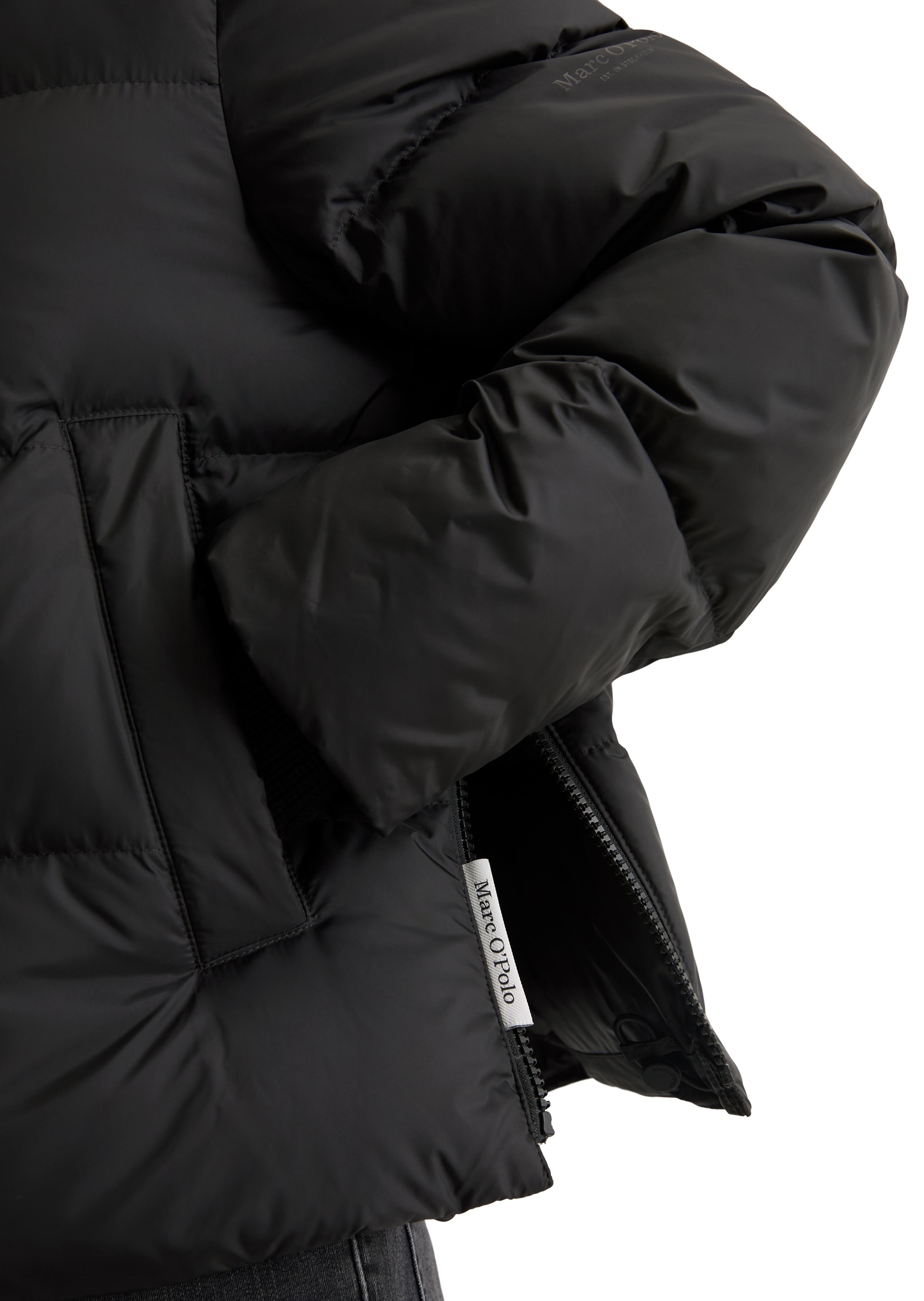 Marc O'Polo Daunenjacke, mit Kapuze, grosse Kapuze, Regular fit, wasserabweisend