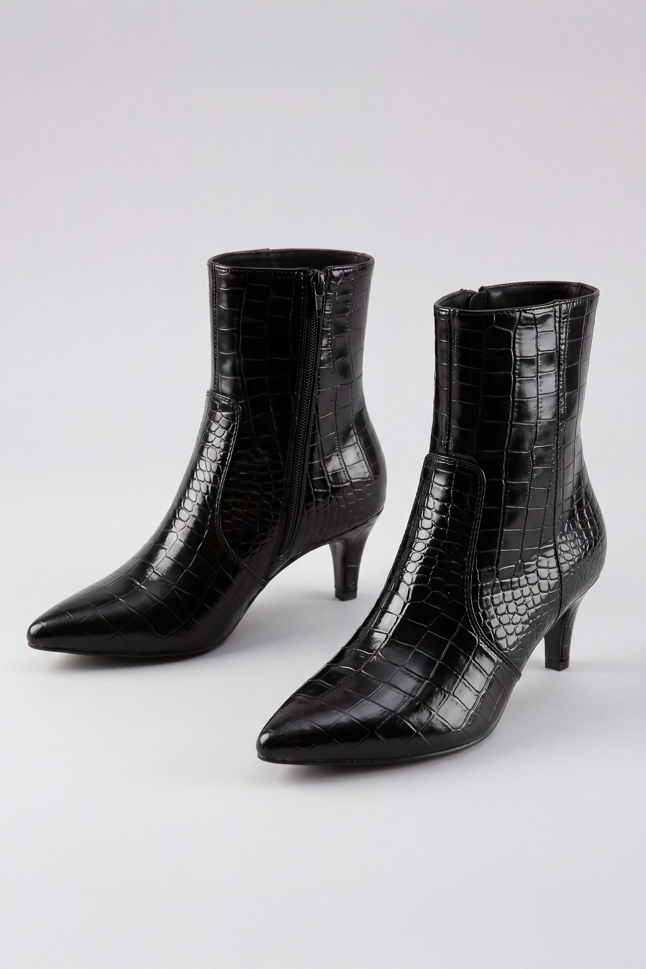 Image of Aniston SHOES Stiefelette Abendschuh, spitze Form, in Kroko-Optik - NEUE KOLLEKTION