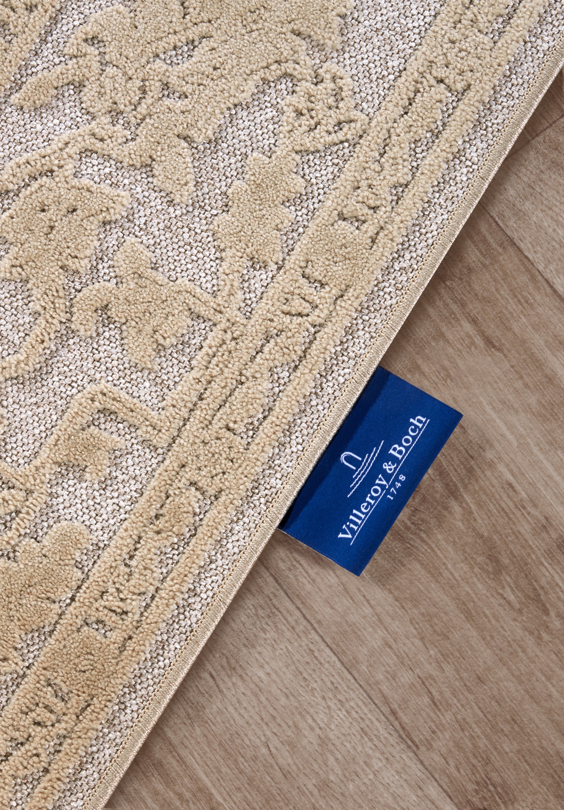 Villeroy & Boch Teppich »Ambroise«, rechteckig, 5,5 mm Höhe, Wohnzimmer, Schlafzimmer, Modern, Hoch-Tief Effekt, Flur