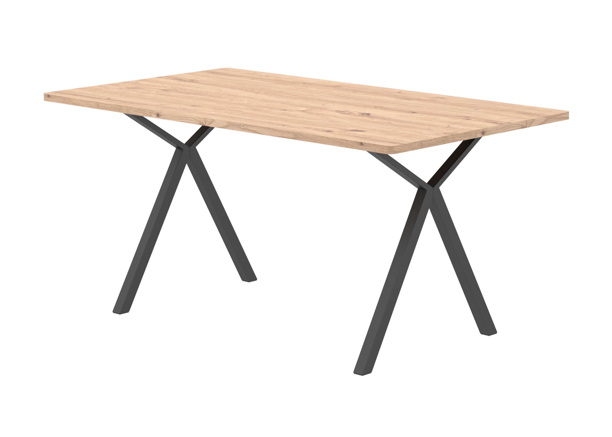 OTTO home Esstisch "Aretha Tisch, Esszimmertisch, Küchentisch" 1 Stk. tlg. Esstisch mit X Gestell, 4 Metallbeine, Breite 160 cm, fix Tisch