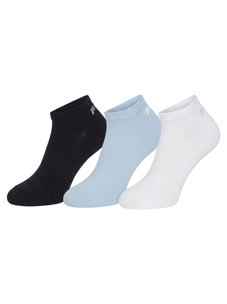 Image of Fila "UNISEX INVISIBLE PLAIN SOCKS" 3 Paar, mit eingestricktem Logo an der Ferse