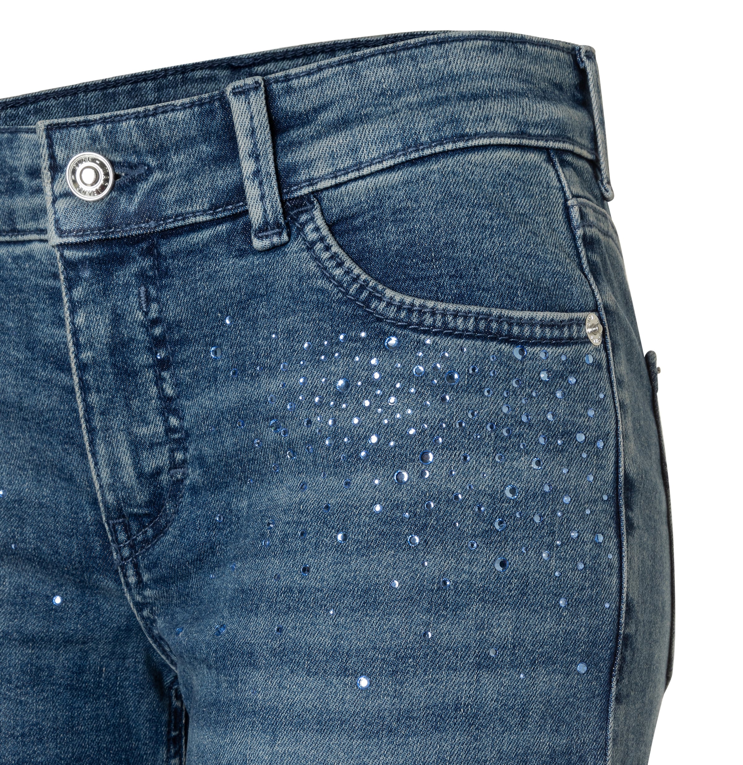 MAC Jeans 7/8 »CARRIE straight glamour« mit Schmuckdetails