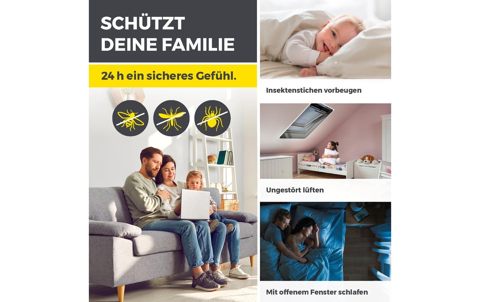 EASYmaxx Insektenschutz-Vorhang »Dachfenster Magic Fit 160 x 100 cm«