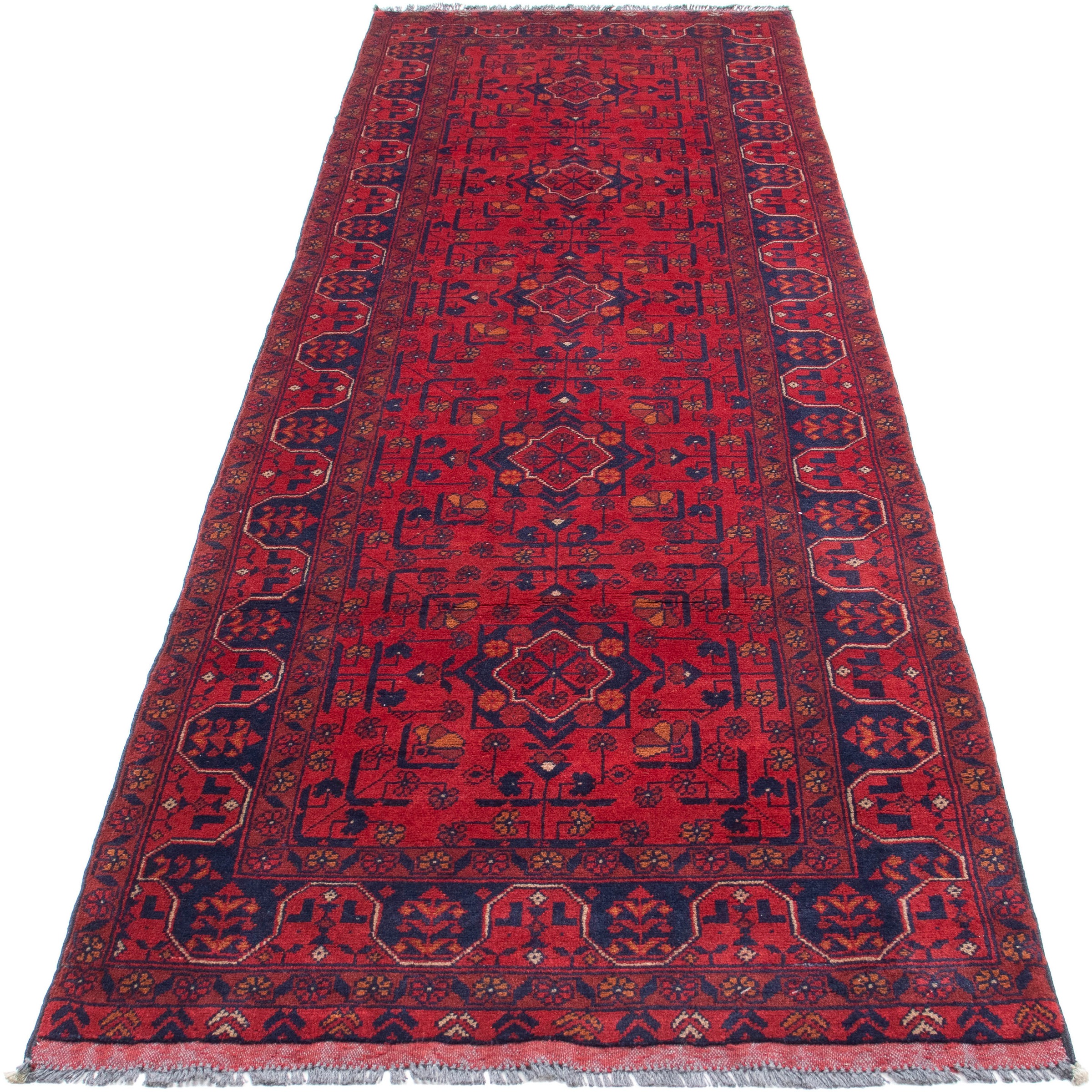 Image of morgenland Orientteppich »Afghan - Kunduz - 285 x 83 cm - dunkelrot«, rechteckig, 7 mm Höhe, Wohnzimmer, Handgeknüpft, Einzelstück mit Zertifikat bei Ackermann Versand Schweiz