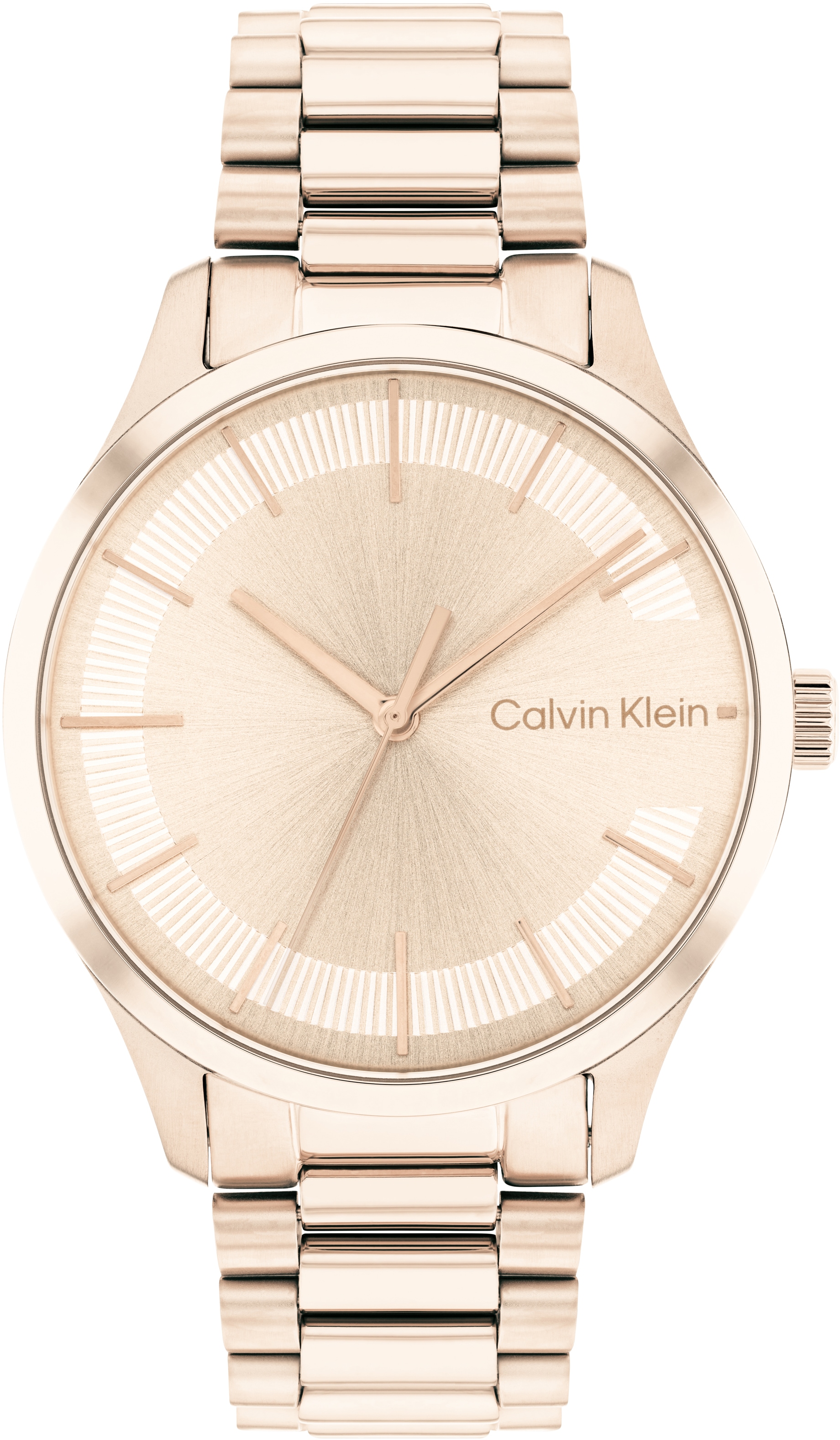 Calvin Klein Quarzuhr »Iconic Bracelet 35mm, 25200042«, Armbanduhr, Damenuhr, Mineralglas, IP-Beschichtung