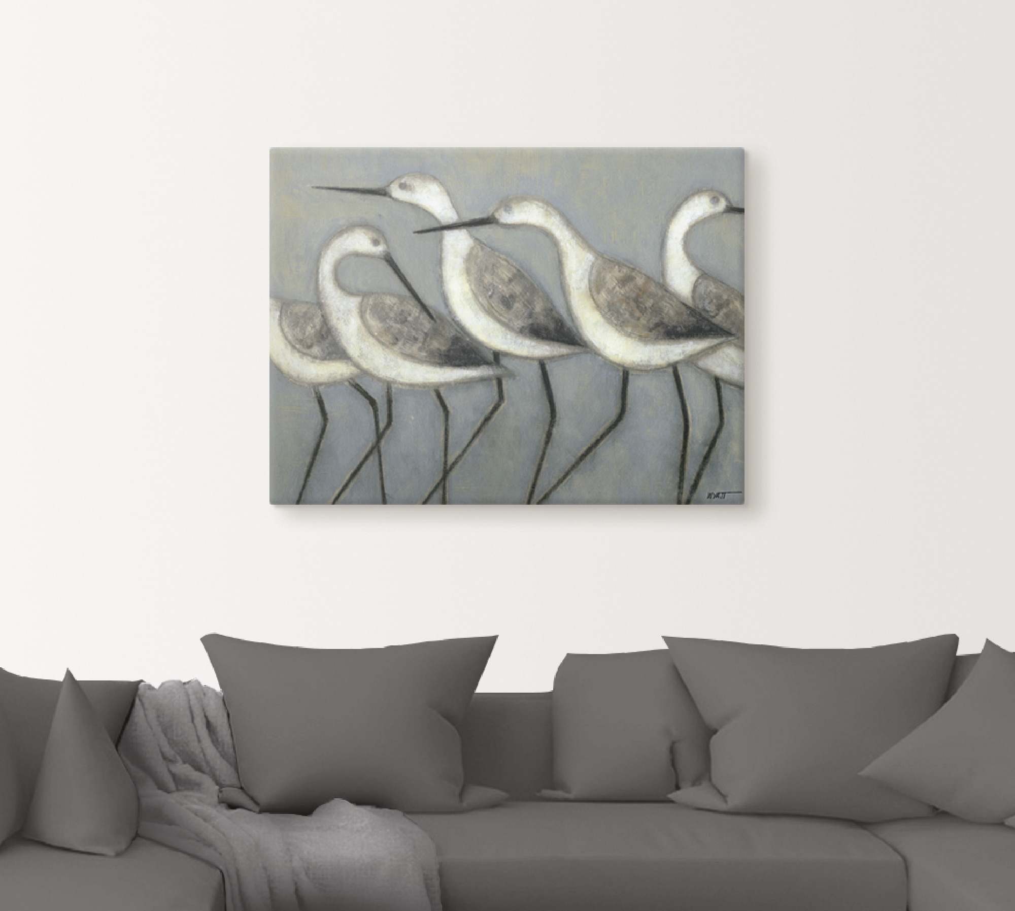 Artland Fresque murale »Küstenvögel I« Oiseaux 1 cuis tlg. en tableau sur toile, poster en différentes tailles