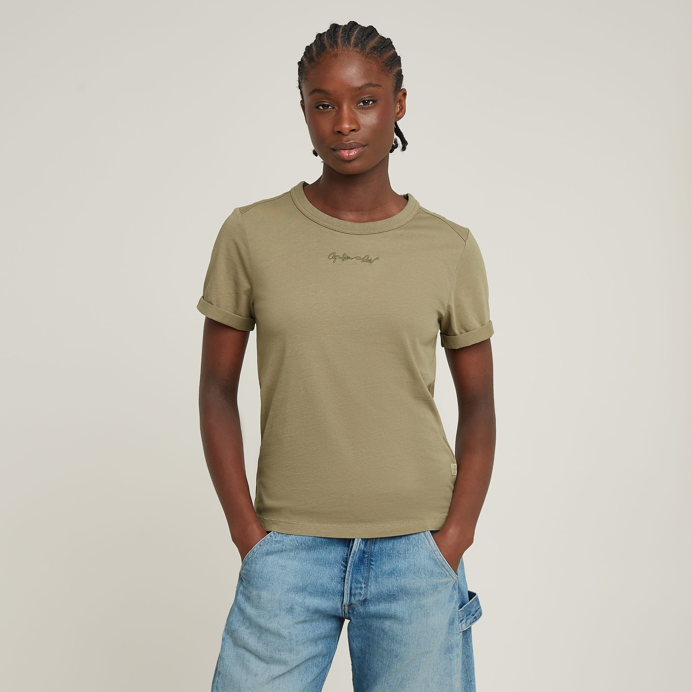 Image of G-STAR T-Shirt "Embro g-script Logo"