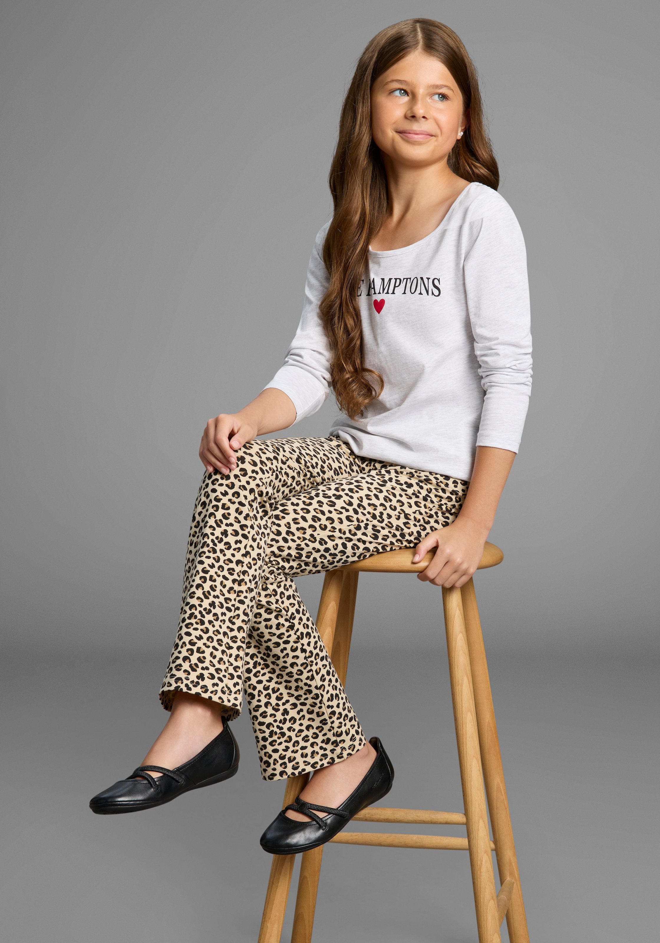 KIDSWORLD Jazzpants »Leggings mit Schlag«, Jazzpants Bootcut, Leoprint