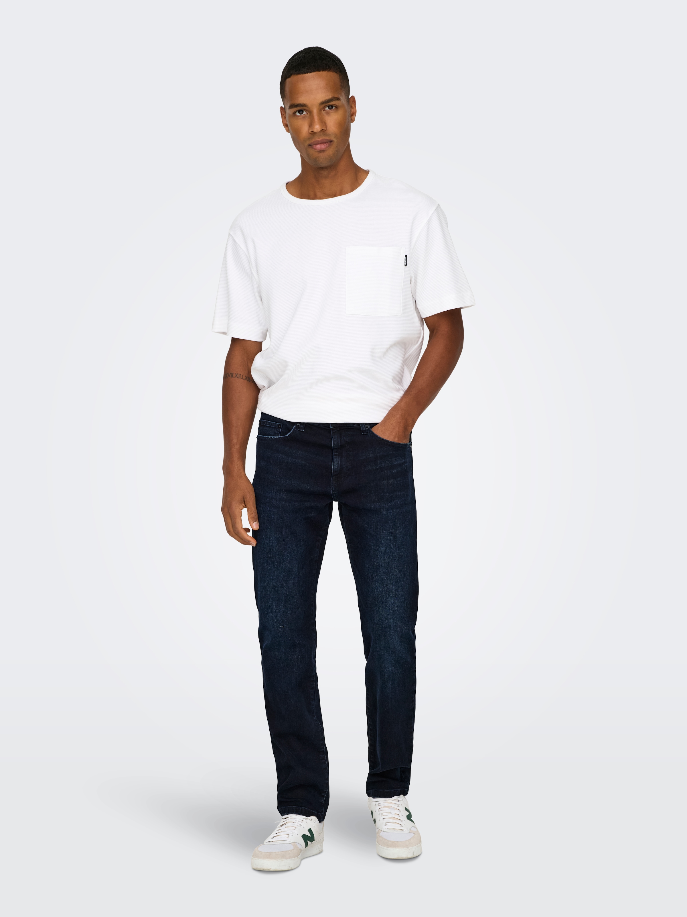 Image of ONLY & SONS Regular-fit-Jeans "ONSWEFT REG. BLUE BLK 2652 MAT DNM NOOS" Baumwollmischung, regular fit