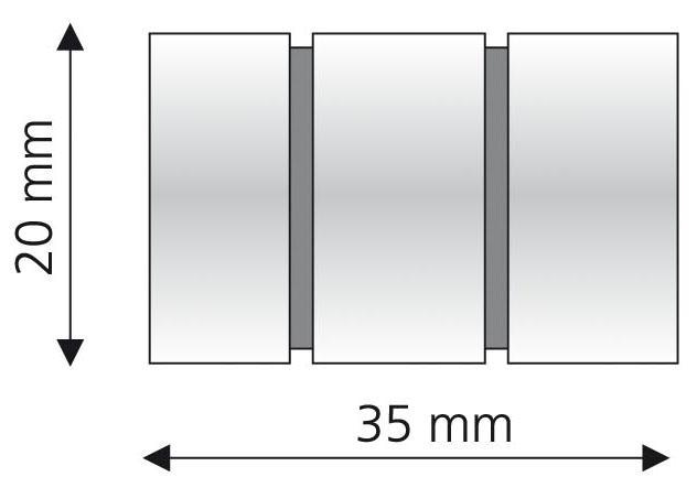 Liedeco Gardinenstangen-Endstück »Zylinder mit Rille«, (Set, 2 St.), für Gardinenstangen Ø 16 mm